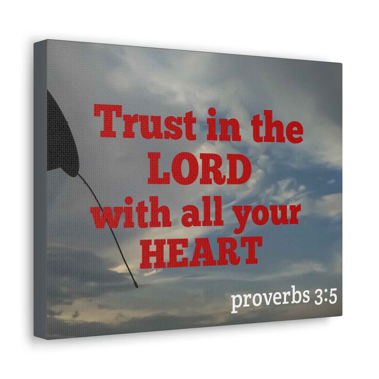 Scripture Walls With All Your Heart Proverbs 3:5 Bible Verse Canvas Christian Wall Art Ready to Hang-Express Your Love Gifts