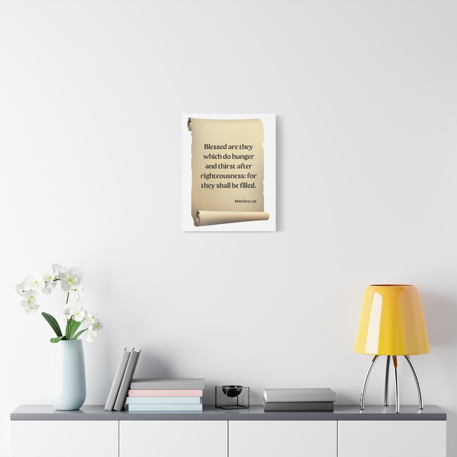 Scripture Walls Righteousness Matthew 5:6 Scroll Bible Verse Canvas Christian Wall Art Ready to Hang-Express Your Love Gifts
