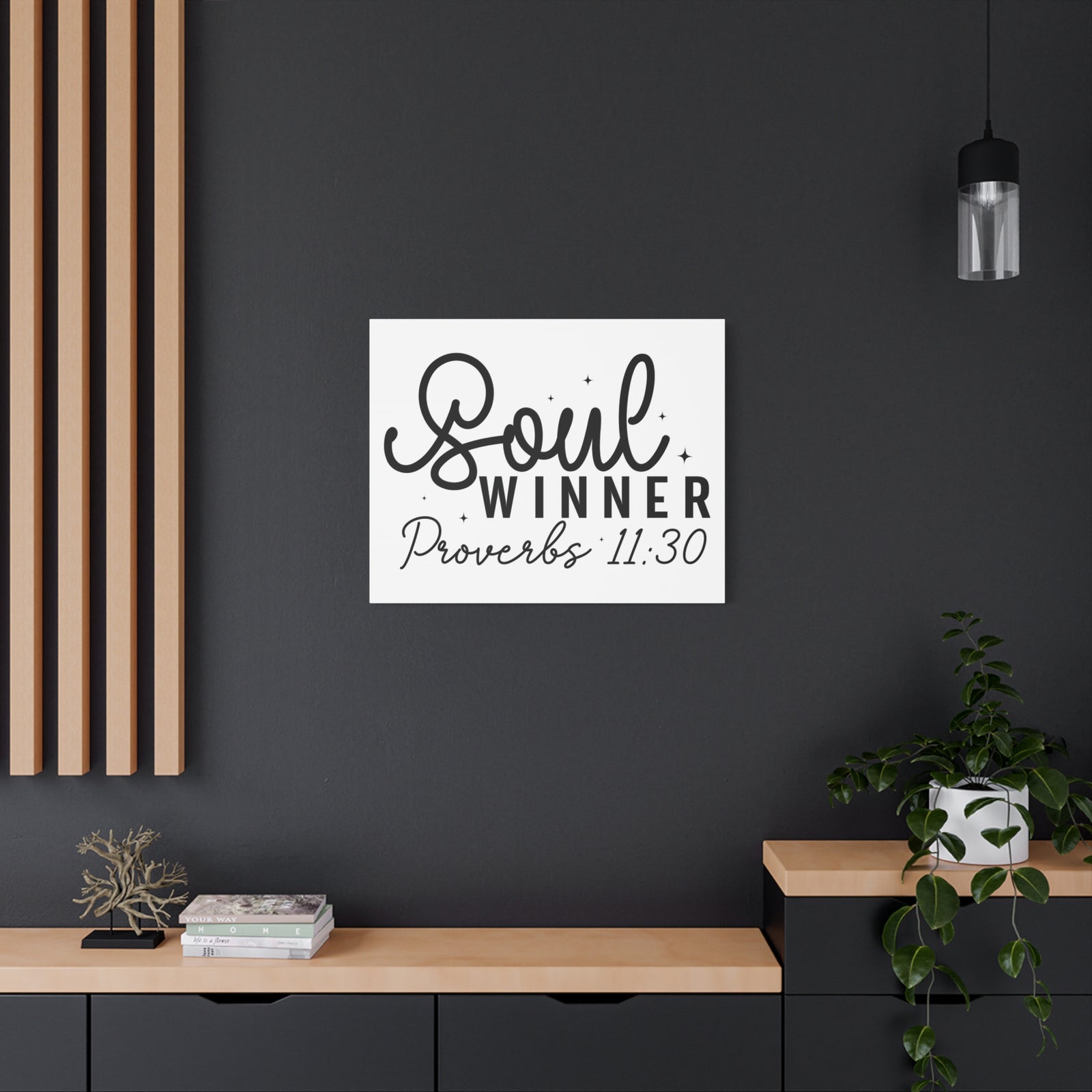 Scripture Walls Proverbs 11:30 Soul Winner Bible Verse Canvas Christian Wall Art Ready to Hang Unframed-Express Your Love Gifts