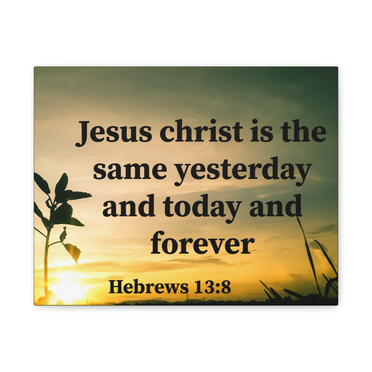 Scripture Walls Today And Forever Hebrews 13:8 Bible Verse Canvas Christian Wall Art Ready to Hang