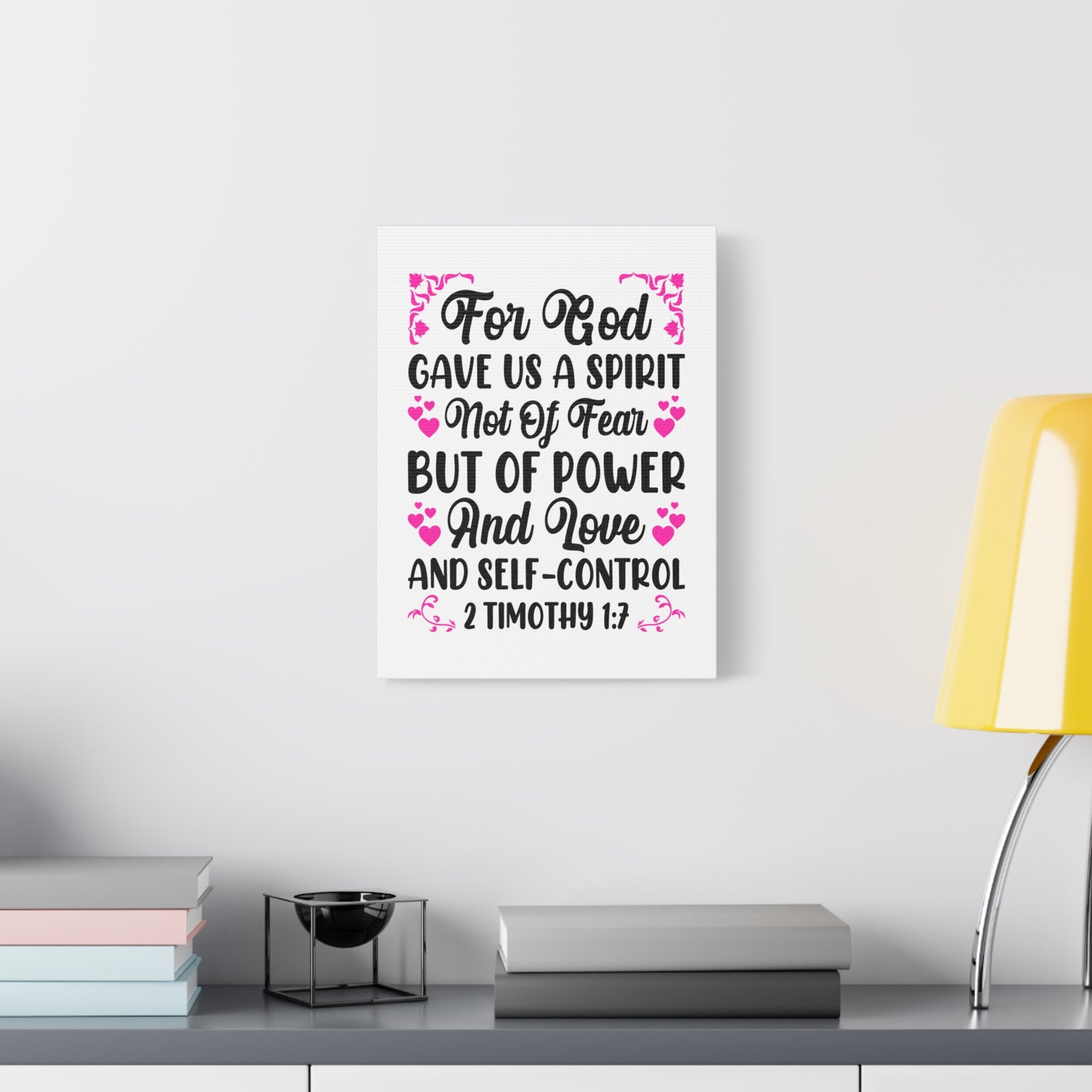 Scripture Canvas Gave Us A Spirit 2 Timothy 1:7 Christian Wall Art Bible Verse Print Ready to Hang-Express Your Love Gifts