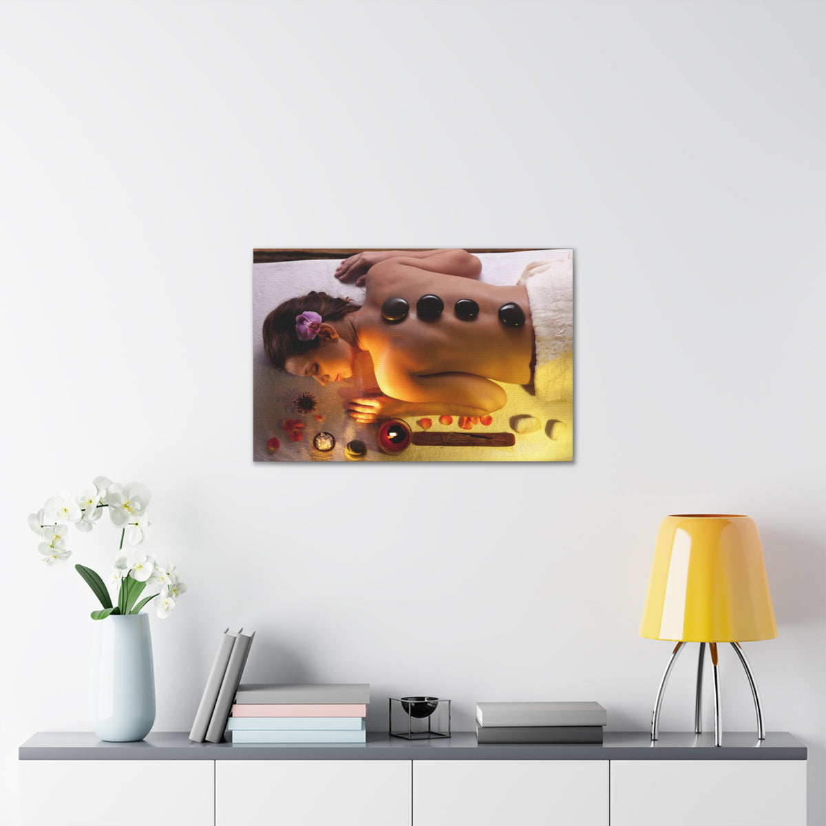 Woman Getting Spa Forest Floral Nature Photography Canvas Wall Art for Home Decor Ready-to-Hang-Express Your Love Gifts