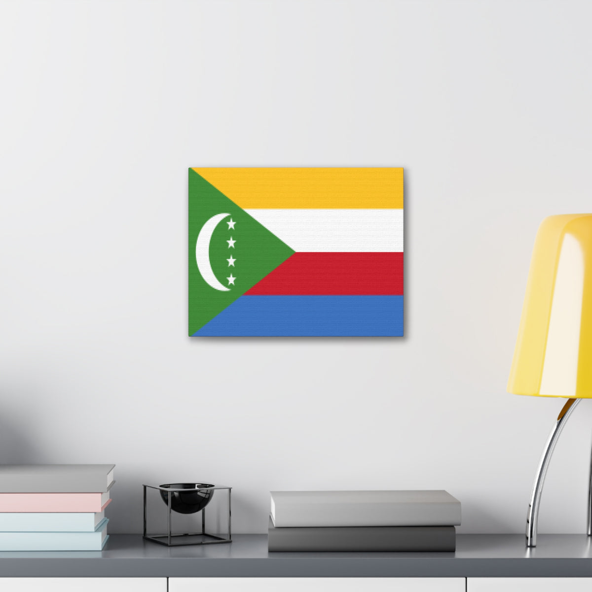 Comoros Country Flag Canvas Vibrant Wall Art Unframed Home Decor-Express Your Love Gifts