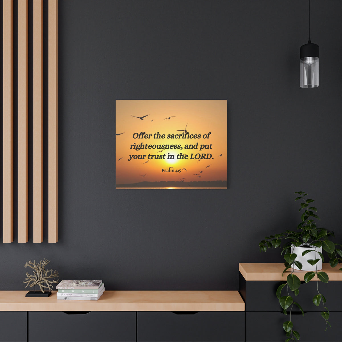 Scripture Walls Sacrifices Of Righteousness Psalm 4:5 Bible Verse Canvas Christian Wall Art Ready to Hang-Express Your Love Gifts