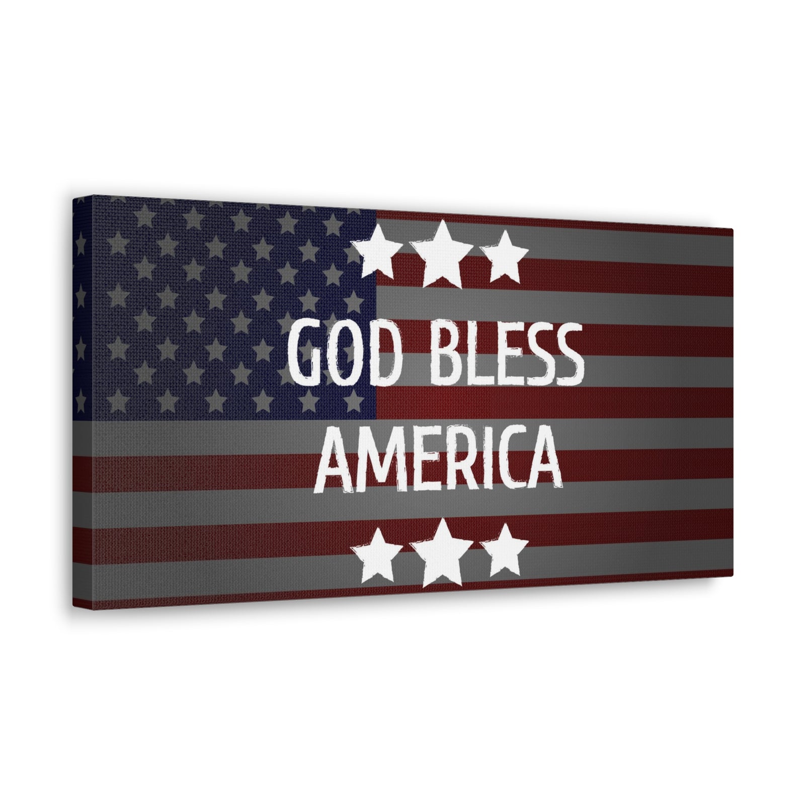 God Bless America Flag Day Concept Canvas Wall Art for Home Decor Ready-to-Hang-Express Your Love Gifts