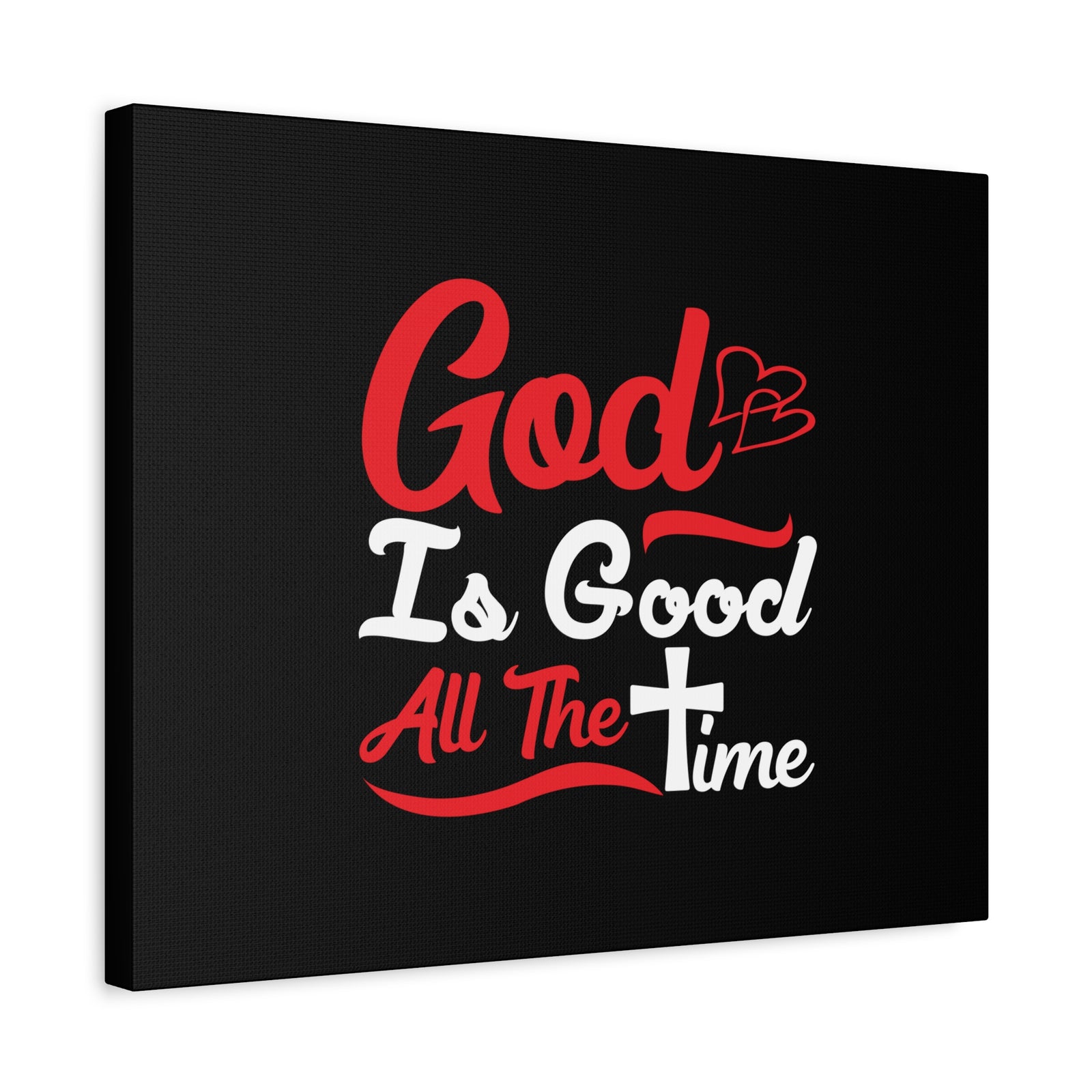 Scripture Canvas God Is Good All The Time Psalm 100:5 Christian Wall Art Bible Verse Print Ready to Hang-Express Your Love Gifts