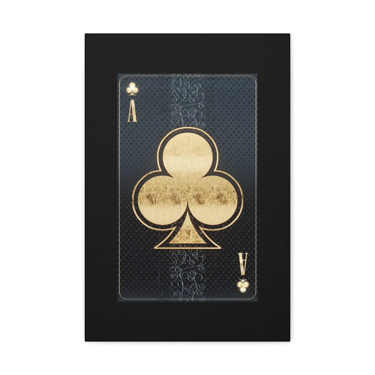3D Casino Ace of Clubs Playing Card Canvas Wall Art for Home Decor Ready-to-Hang-Express Your Love Gifts