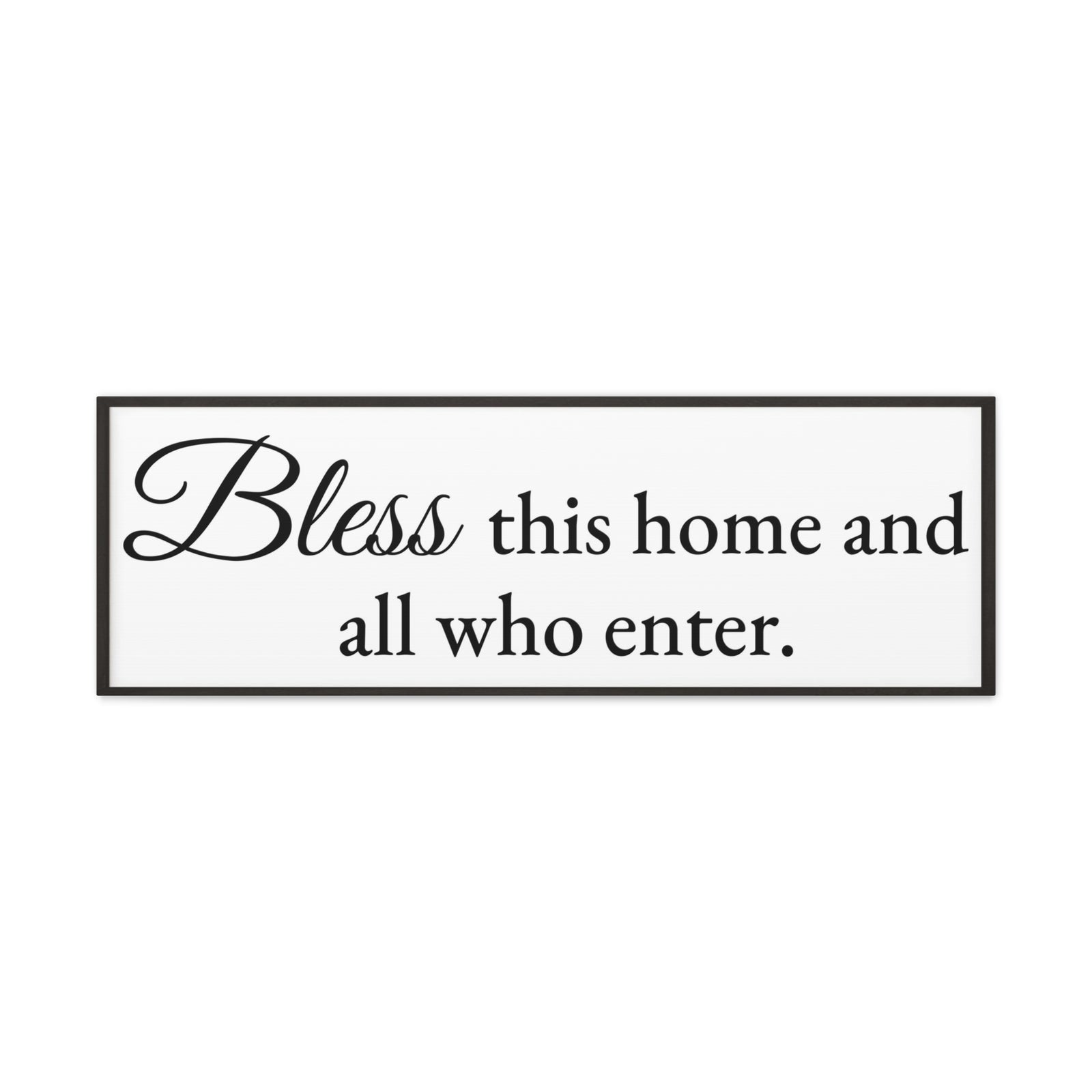 Scripture Walls Bless This Home Luke 10:5 White Bible Verse Canvas Christian Wall Art Ready to Hang Unframed-Express Your Love Gifts