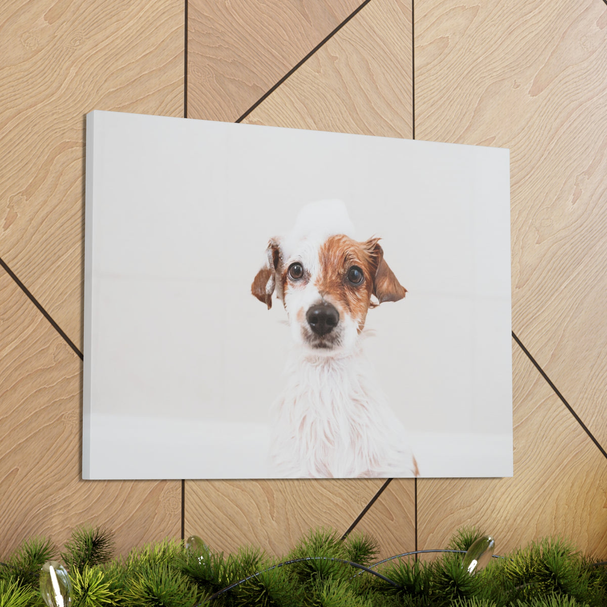 Cute Jack Russell Terrier Bathee Canvas Wall Art for Home Decor Ready-to-Hang-Express Your Love Gifts