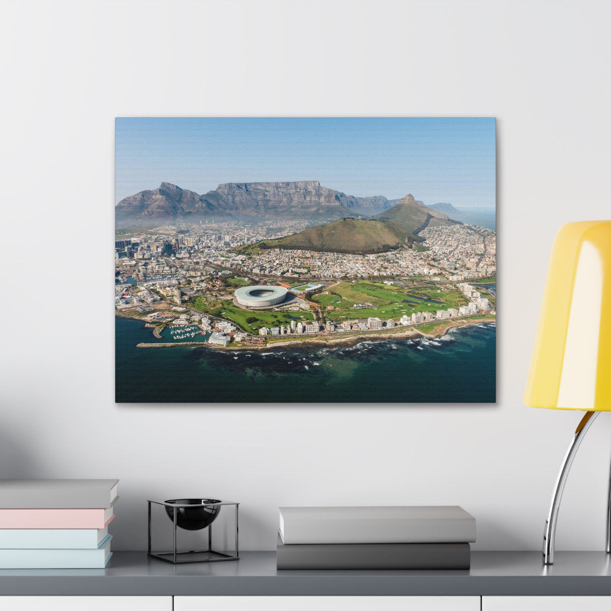 Cape Town Daytime Skyline Canvas Artwork High-Quality Breathtaking Stunning Cityscape for Home Decor Ready to Hang-Express Your Love Gifts