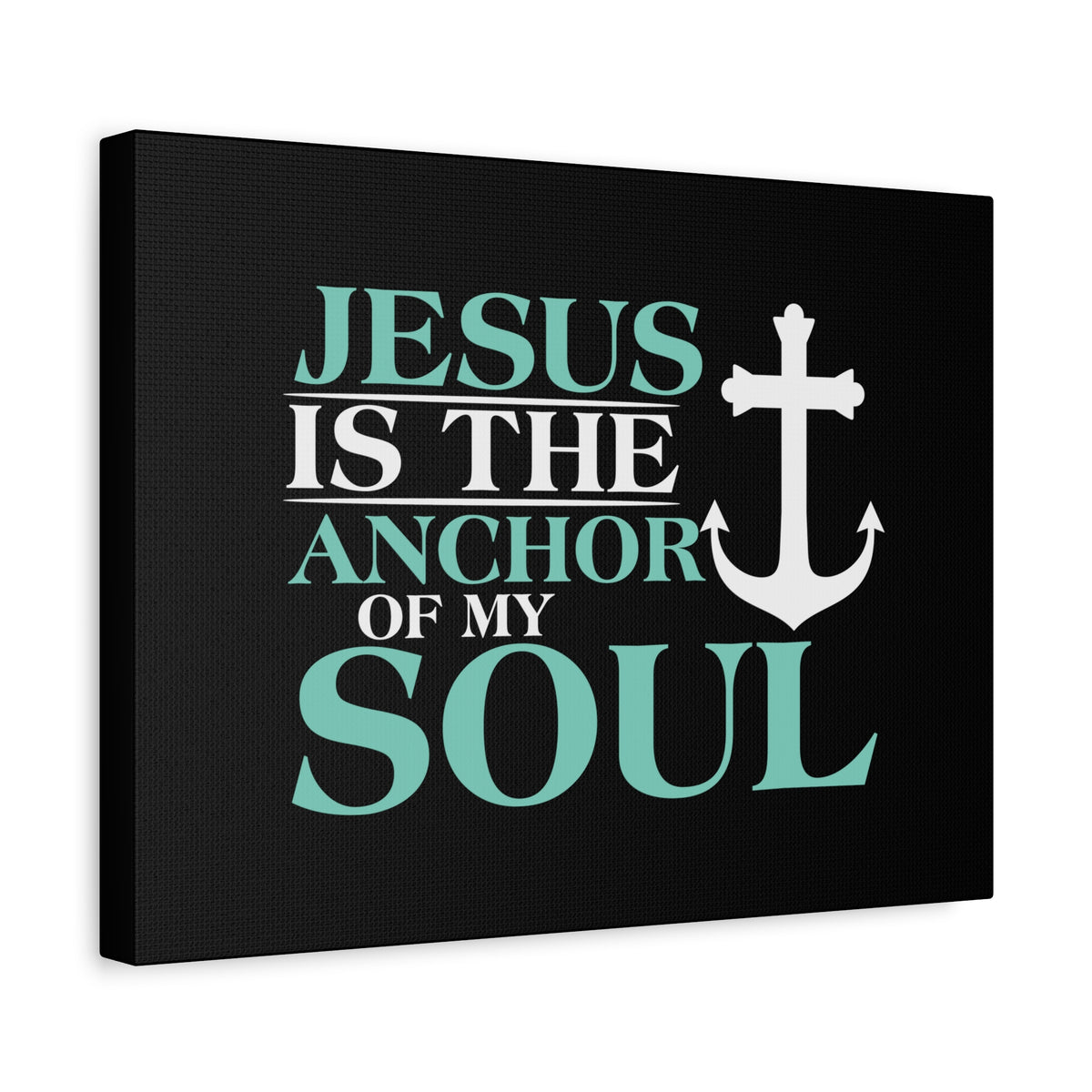 Scripture Canvas Anchor Of My Soul Psalm 119:81 Light Blue Christian Wall Art Bible Verse Print Ready to Hang-Express Your Love Gifts