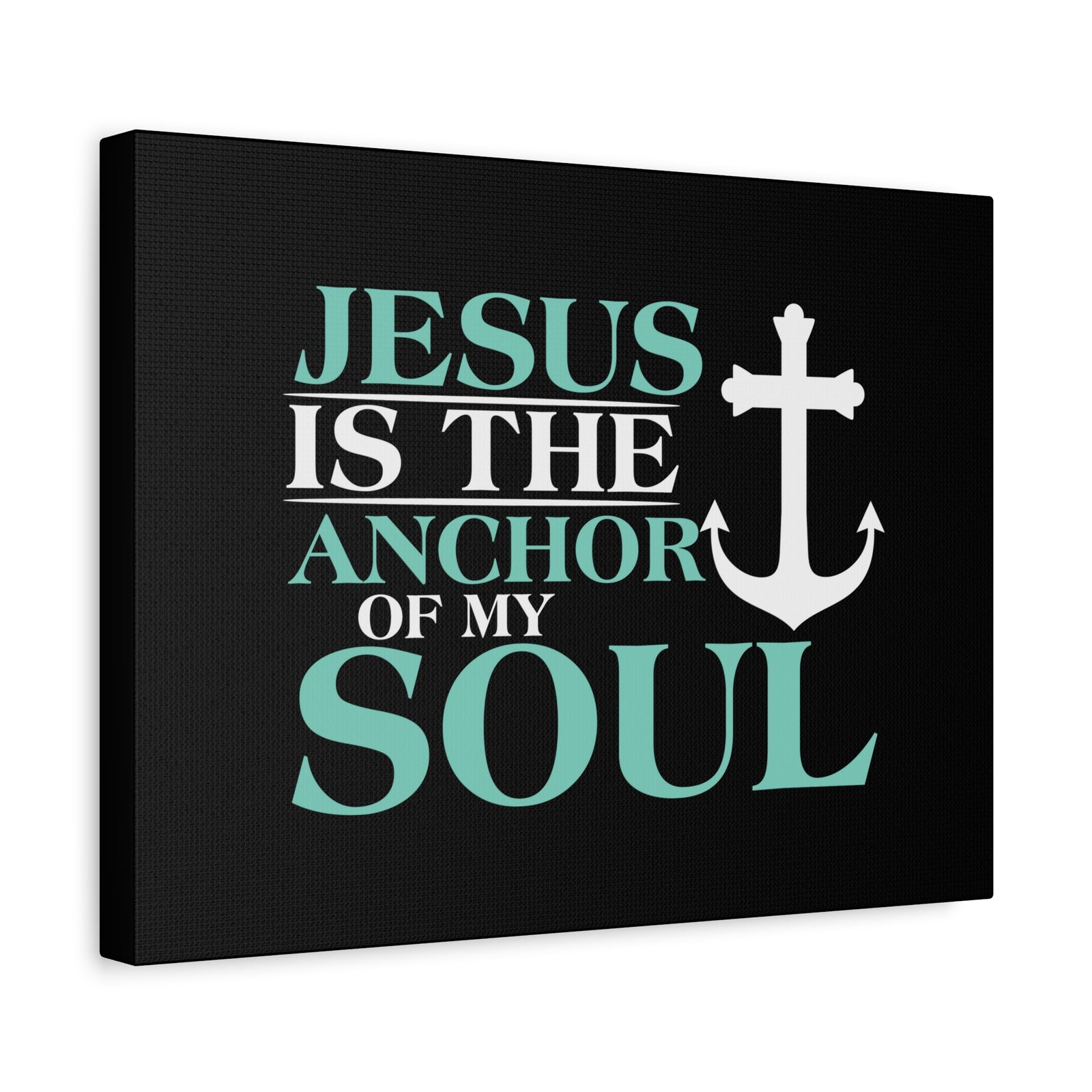 Scripture Canvas Anchor Of My Soul Psalm 119:81 Light Blue Christian Wall Art Bible Verse Print Ready to Hang-Express Your Love Gifts