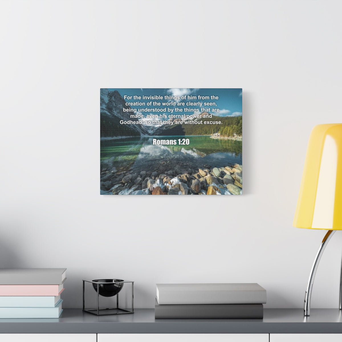 Scripture Canvas Without Excuse Romans 1:20 Christian Wall Art Bible Verse Print Ready to Hang-Express Your Love Gifts