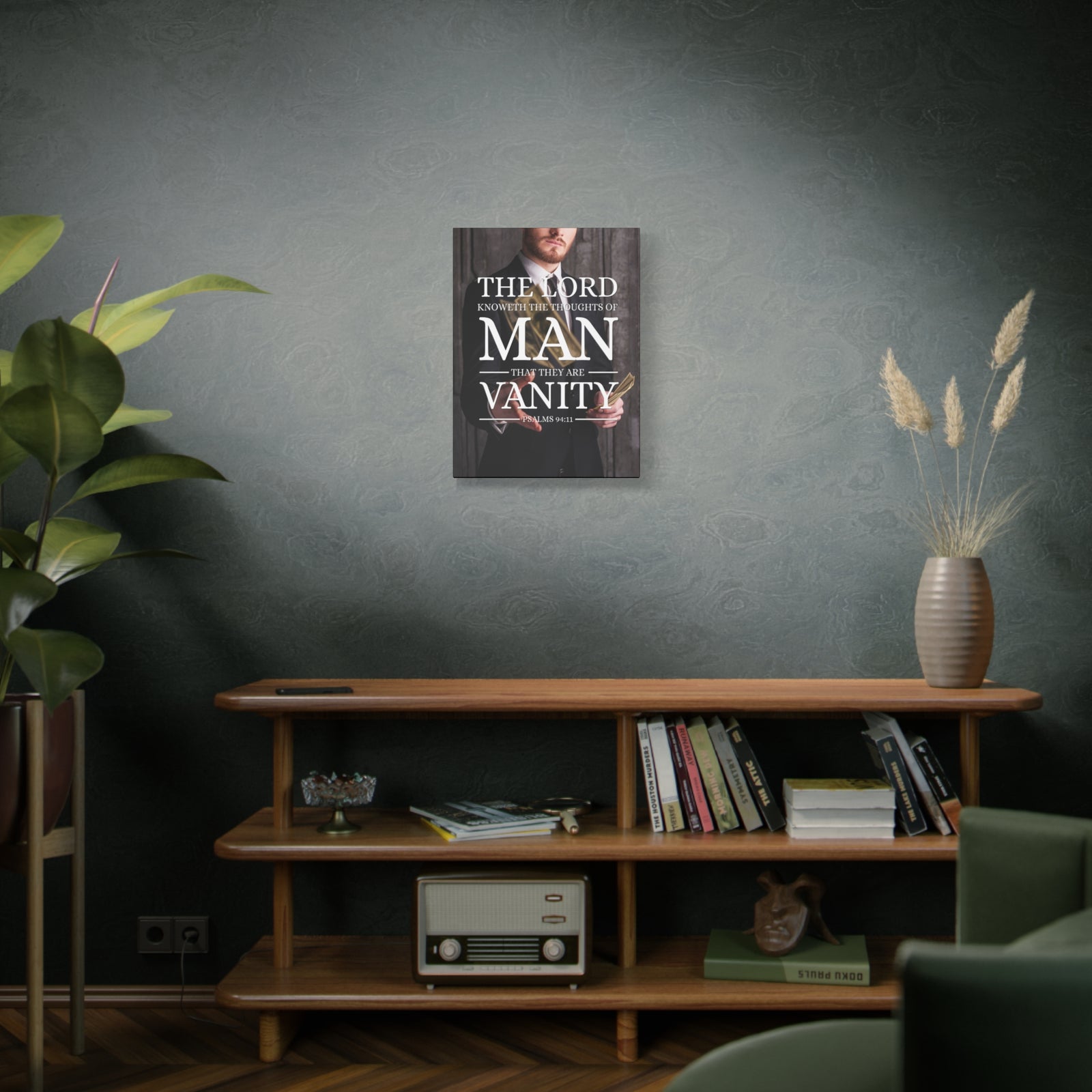 Scripture Canvas Thoughts Of Man Psalm 94:11 Christian Wall Art Bible Verse Print Ready to Hang-Express Your Love Gifts