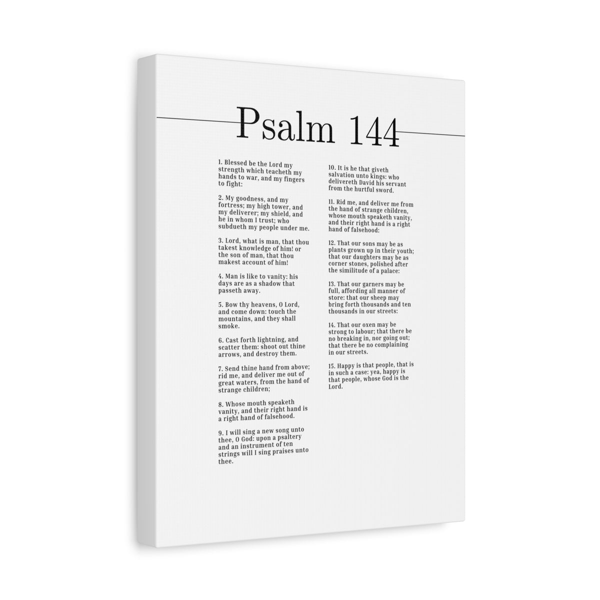 Scripture Canvas Blessed Be The Lord Psalm 144 Christian Wall Art Bible Verse Print Ready to Hang-Express Your Love Gifts