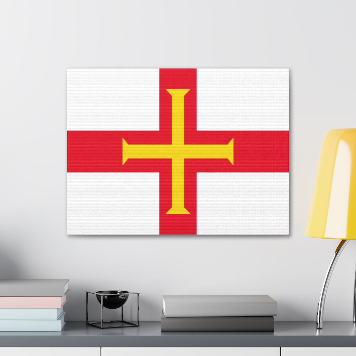Guernsey Country Flag Canvas Vibrant Wall Art Unframed Home Decor-Express Your Love Gifts