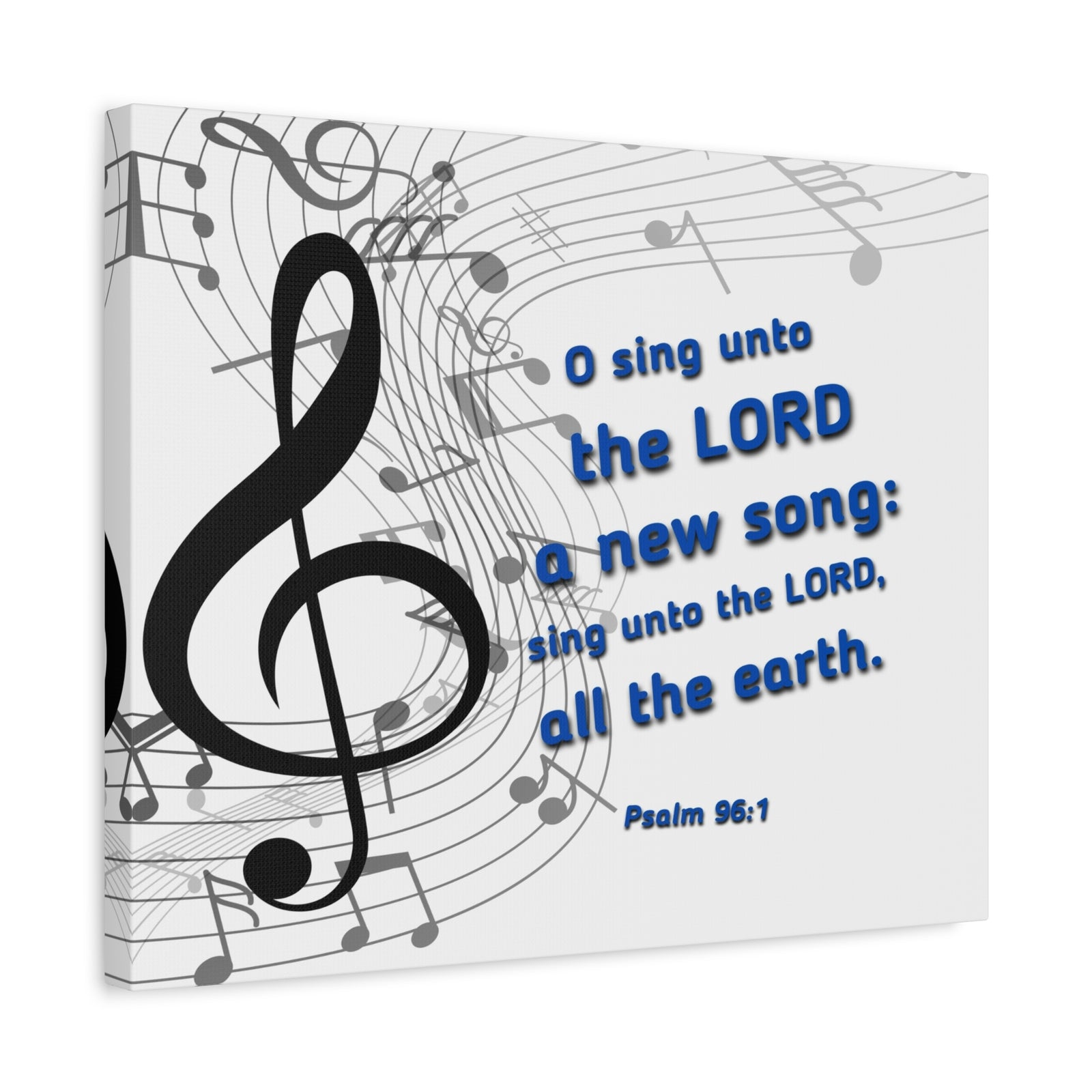 Scripture Canvas Sing Psalm 96:1 Christian Wall Art Bible Verse Print Ready to Hang-Express Your Love Gifts
