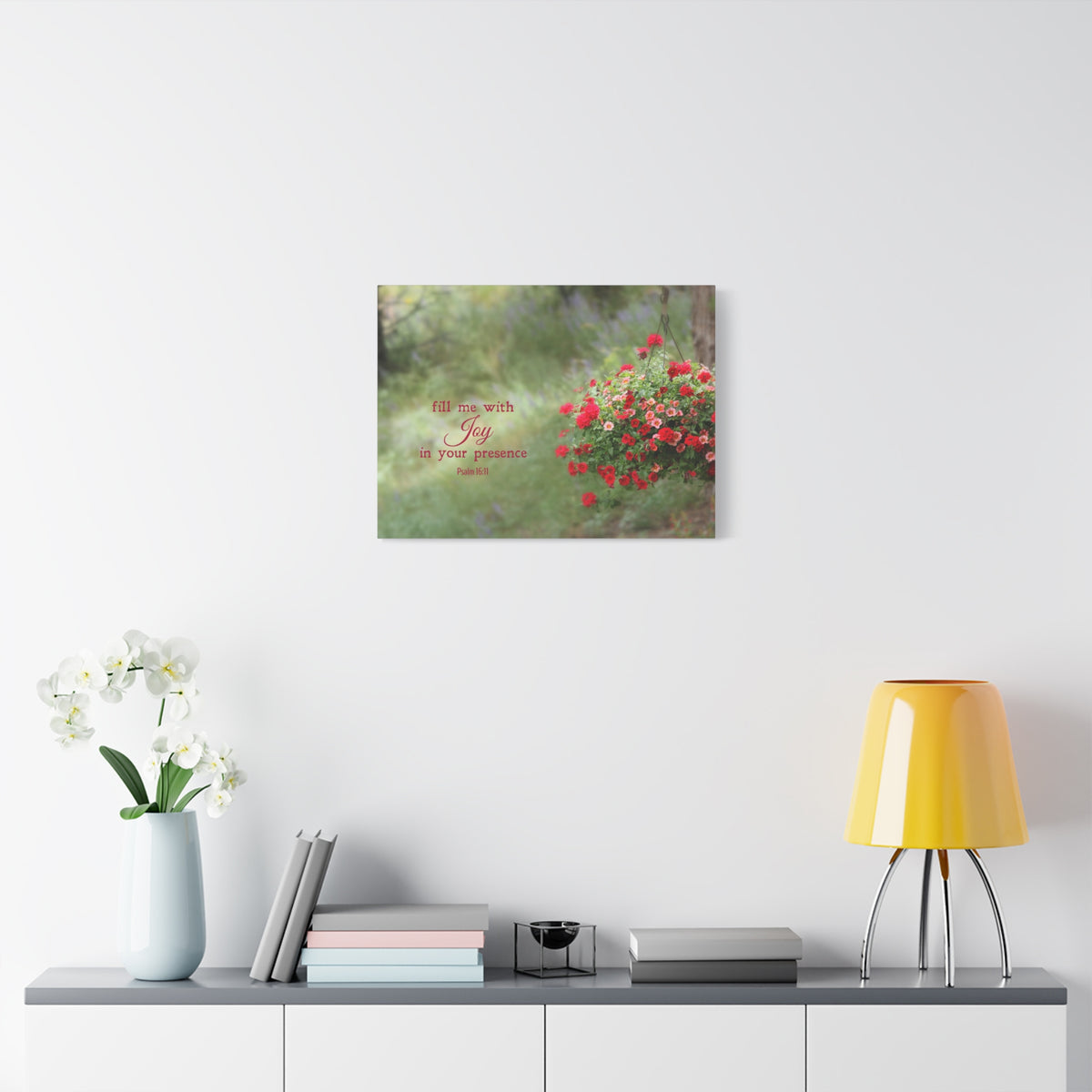 Scripture Canvas Your Presence Psalm 16:11 Christian Wall Art Bible Verse Print Ready to Hang-Express Your Love Gifts