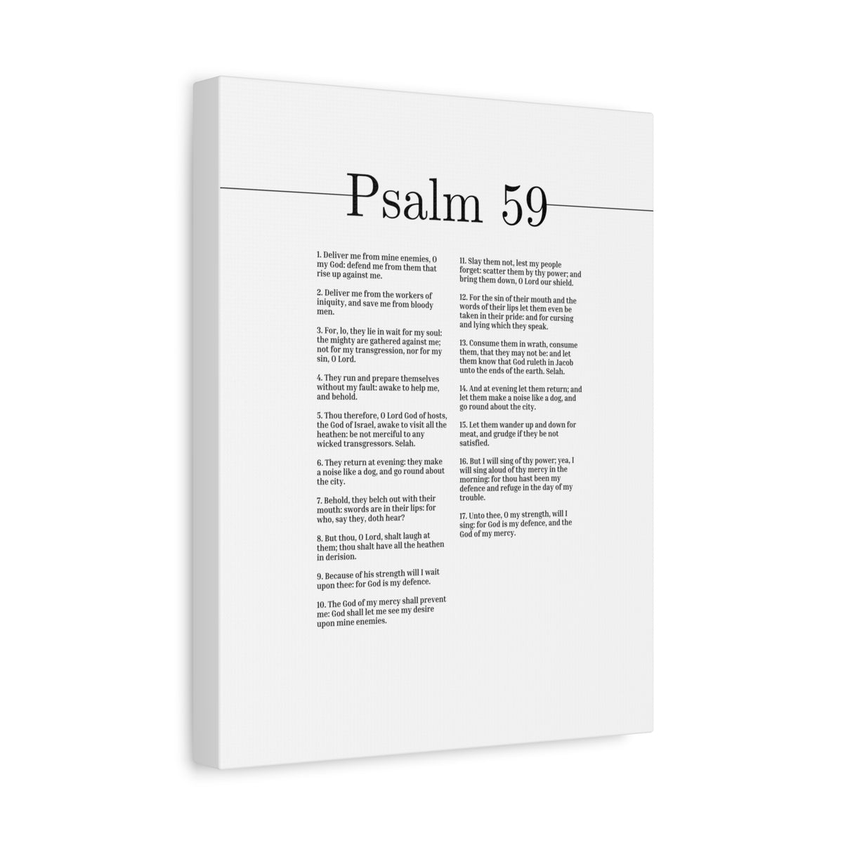 Scripture Canvas O Lord Our Shield Psalm 59 Christian Wall Art Bible Verse Print Ready to Hang-Express Your Love Gifts