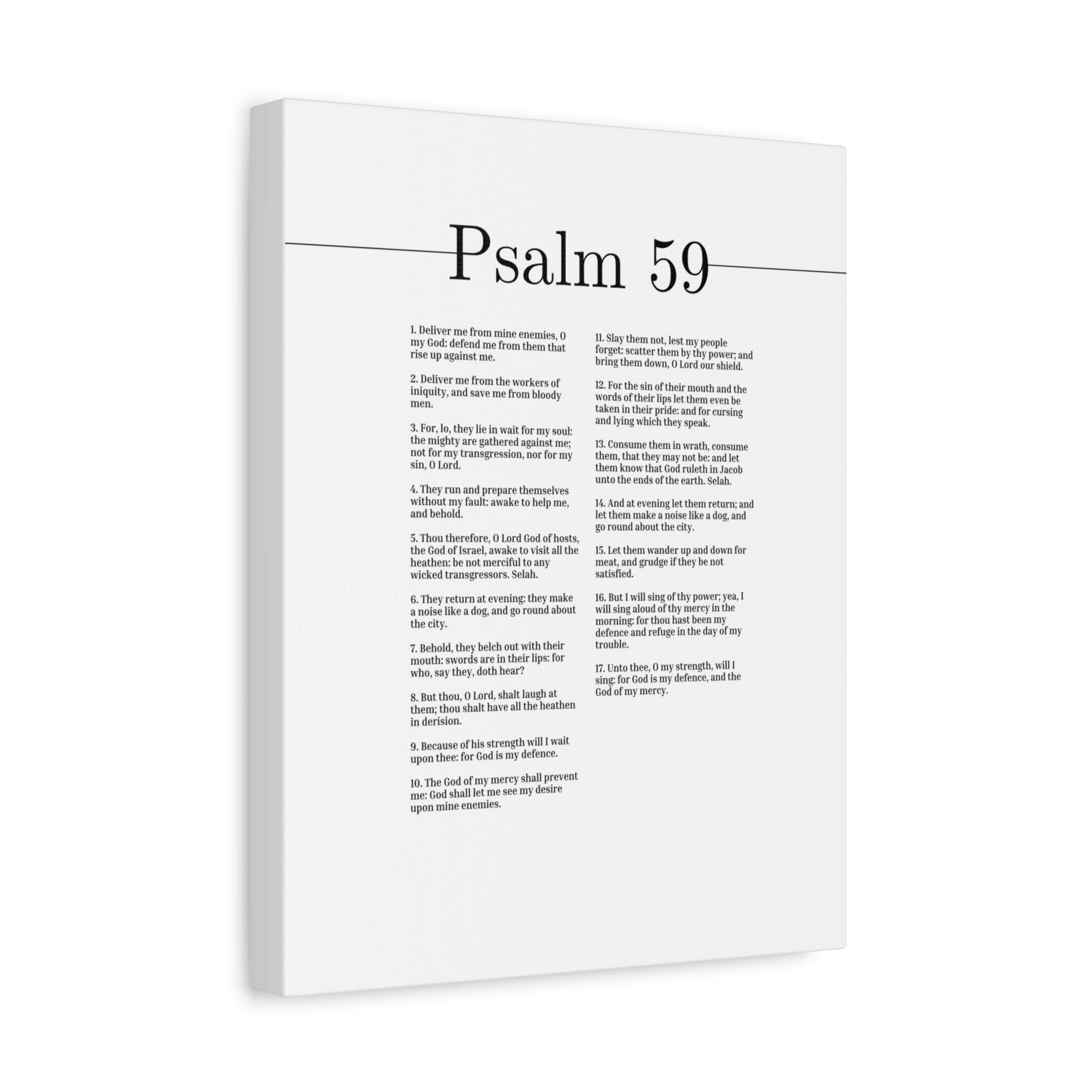 Scripture Canvas O Lord Our Shield Psalm 59 Christian Wall Art Bible Verse Print Ready to Hang-Express Your Love Gifts