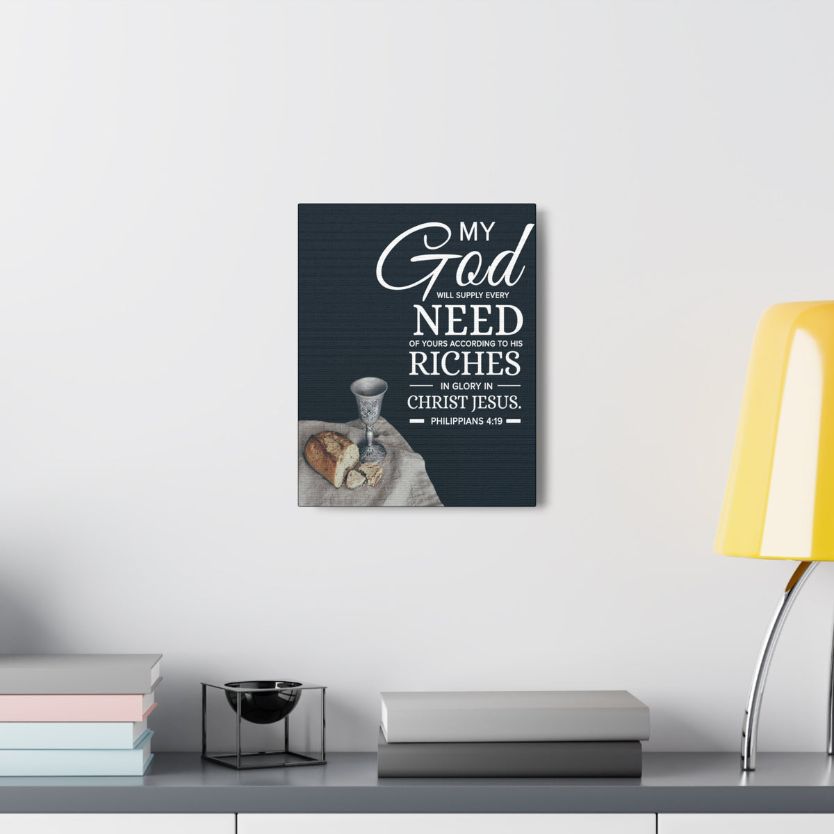 Bible Verse Canvas My God Need Riches Philippians 4:19 Wall Art Christian Home Decor-Express Your Love Gifts