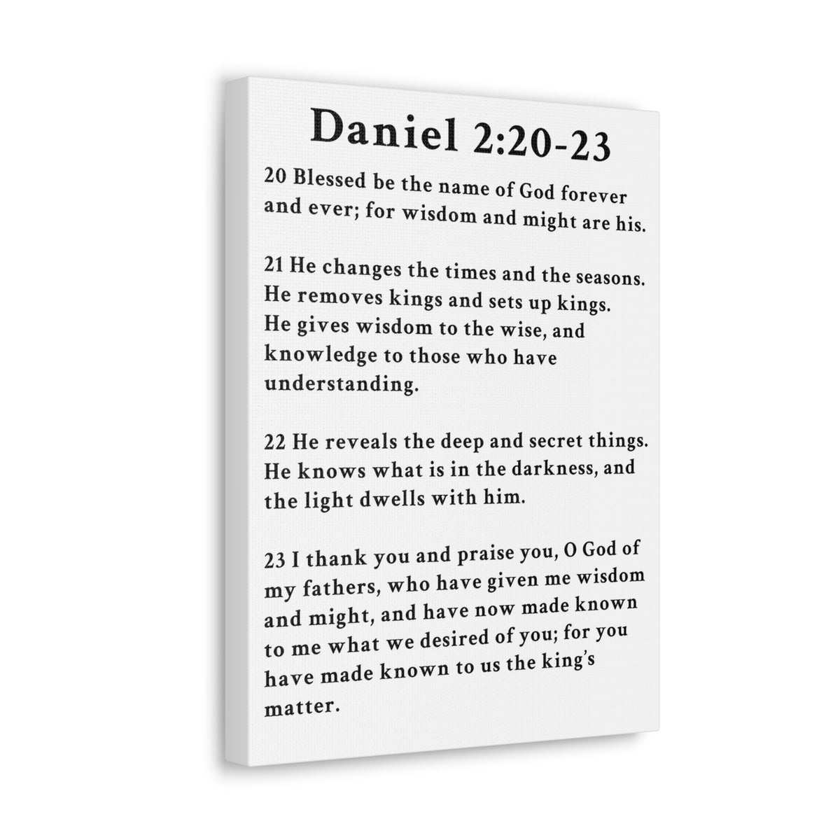 Scripture Walls Daniel 2:20-23 Daniel's Prayer of Praise Bible Verse Canvas Christian Wall Art Ready to Hang Unframed-Express Your Love Gifts