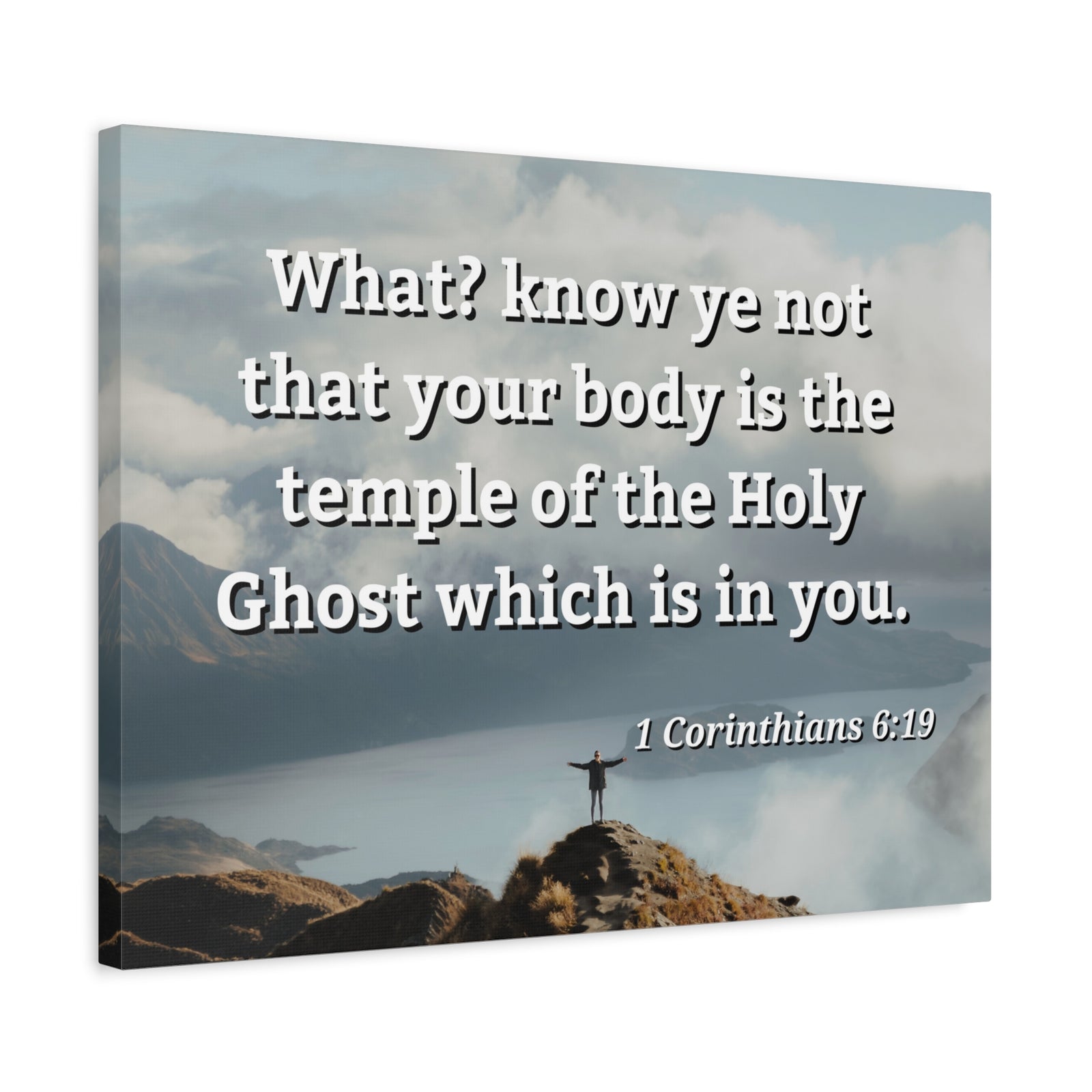 Scripture Walls Holy Ghost 1 Corinthians 6:19 Bible Verse Canvas Christian Wall Art Ready to Hang-Express Your Love Gifts
