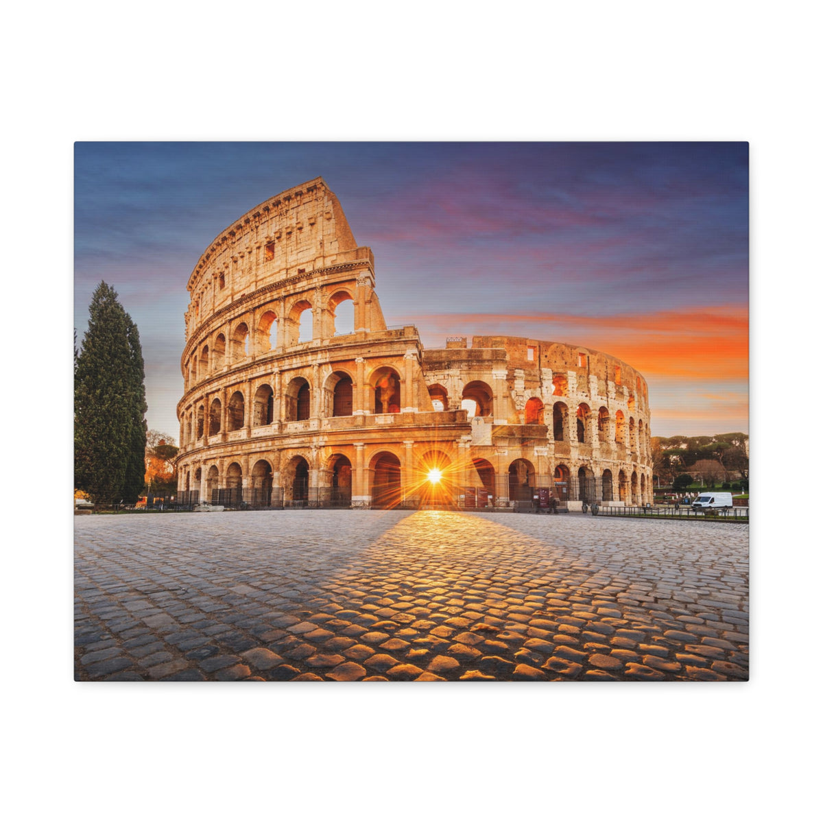 Colosseum in Rome Night Modern Multicolor Scenic Nature Photography Canvas Home Office Decor Ready to Hang-Express Your Love Gifts