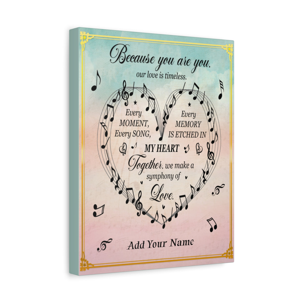 Personalized To My Wife Symphony of Love Canvas Wall Art - Romantic Gift for Her-Express Your Love Gifts