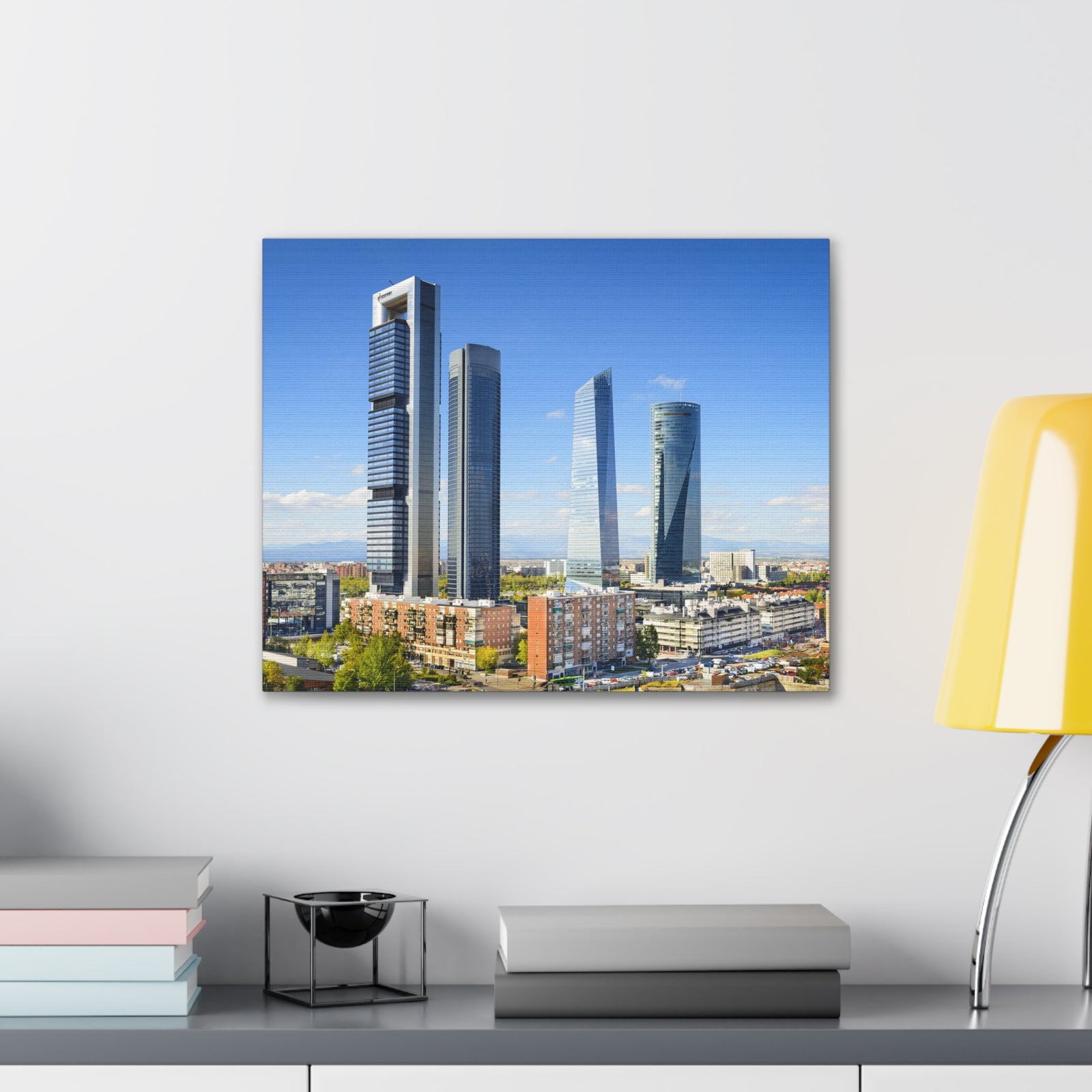 Madrid Daytime Skyline Canvas Artwork High-Quality Breathtaking Stunning Cityscape for Home Decor Ready to Hang-Express Your Love Gifts