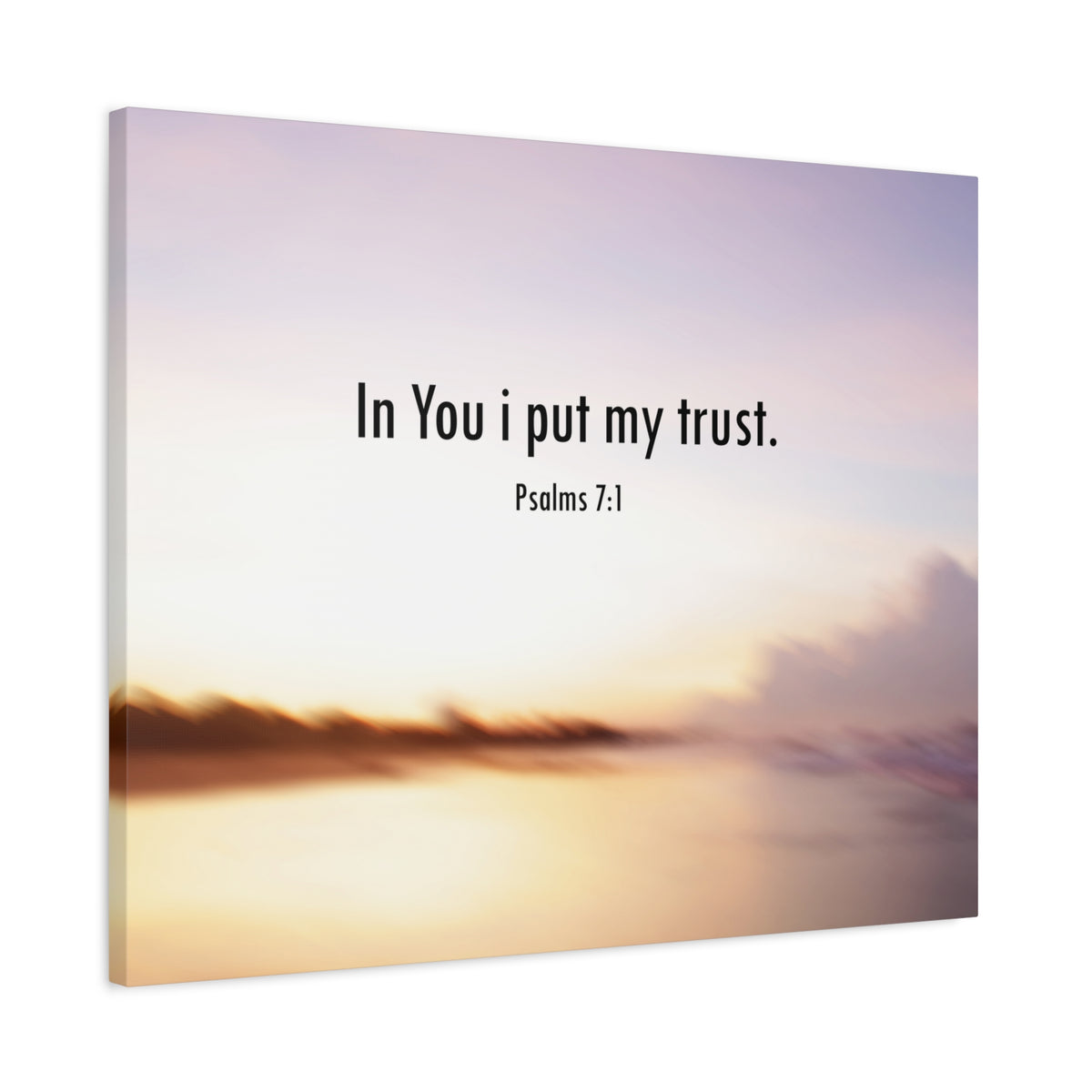 Scripture Canvas Put My Trust Psalms 7:1 Christian Wall Art Bible Verse Print Ready to Hang-Express Your Love Gifts
