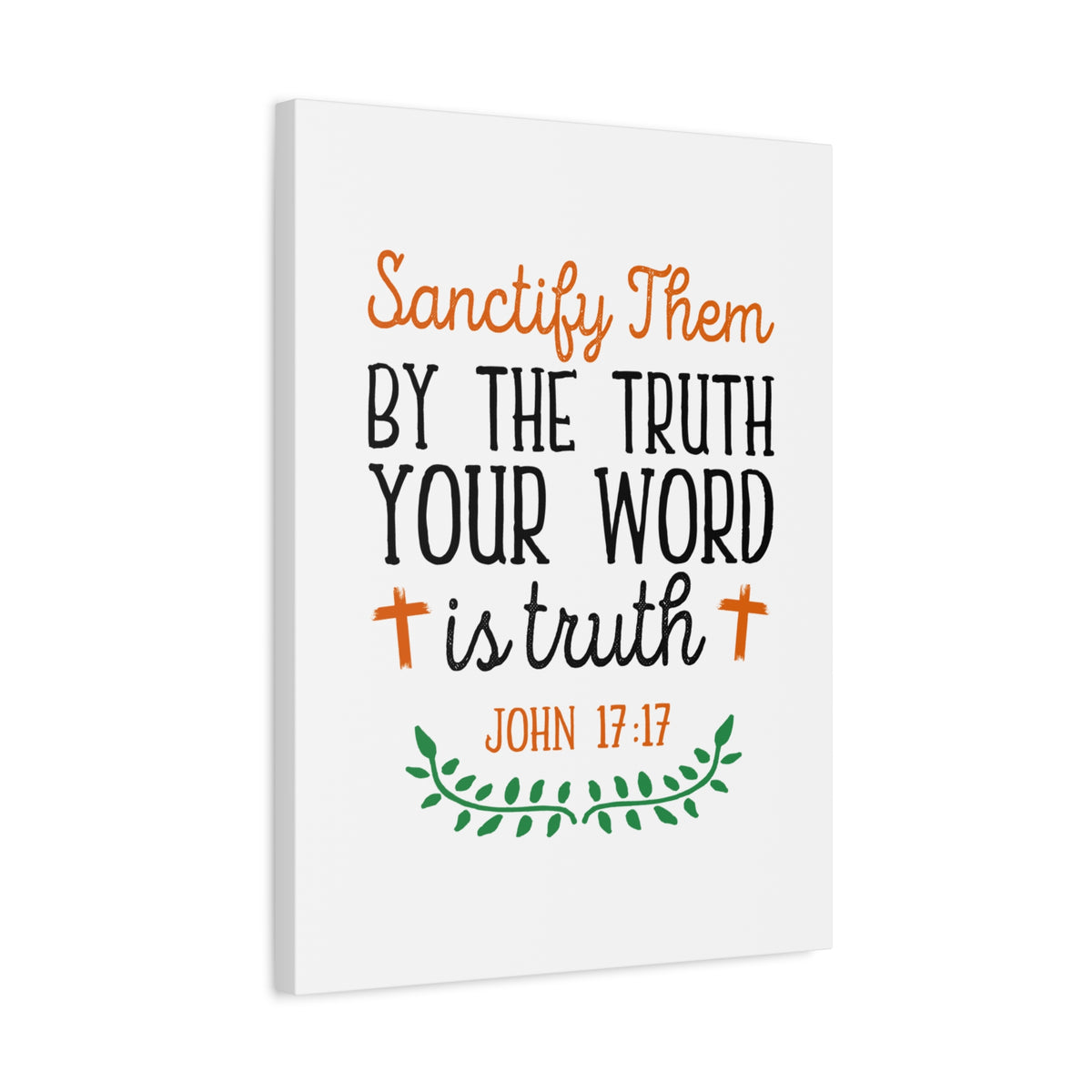 Scripture Canvas Your Word Is The Truth John 17:17 Christian Wall Art Bible Verse Print Ready to Hang-Express Your Love Gifts