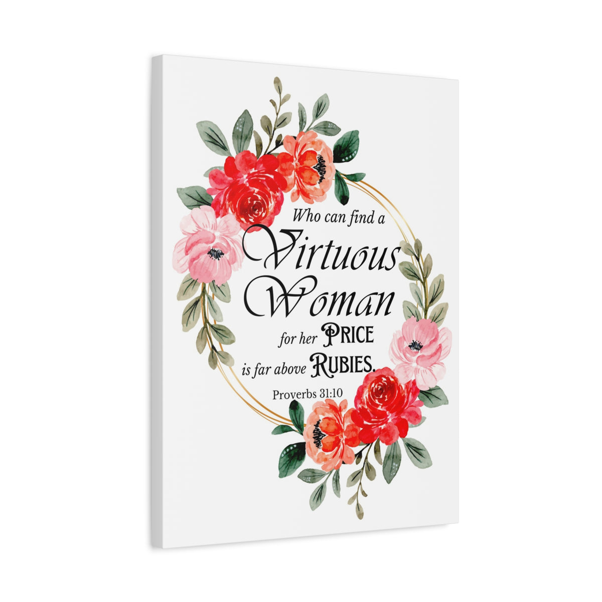 Scripture Walls Proverbs 31:10 A Virtuous Woman Bible Verse Canvas Christian Wall Art Ready to Hang Unframed-Express Your Love Gifts