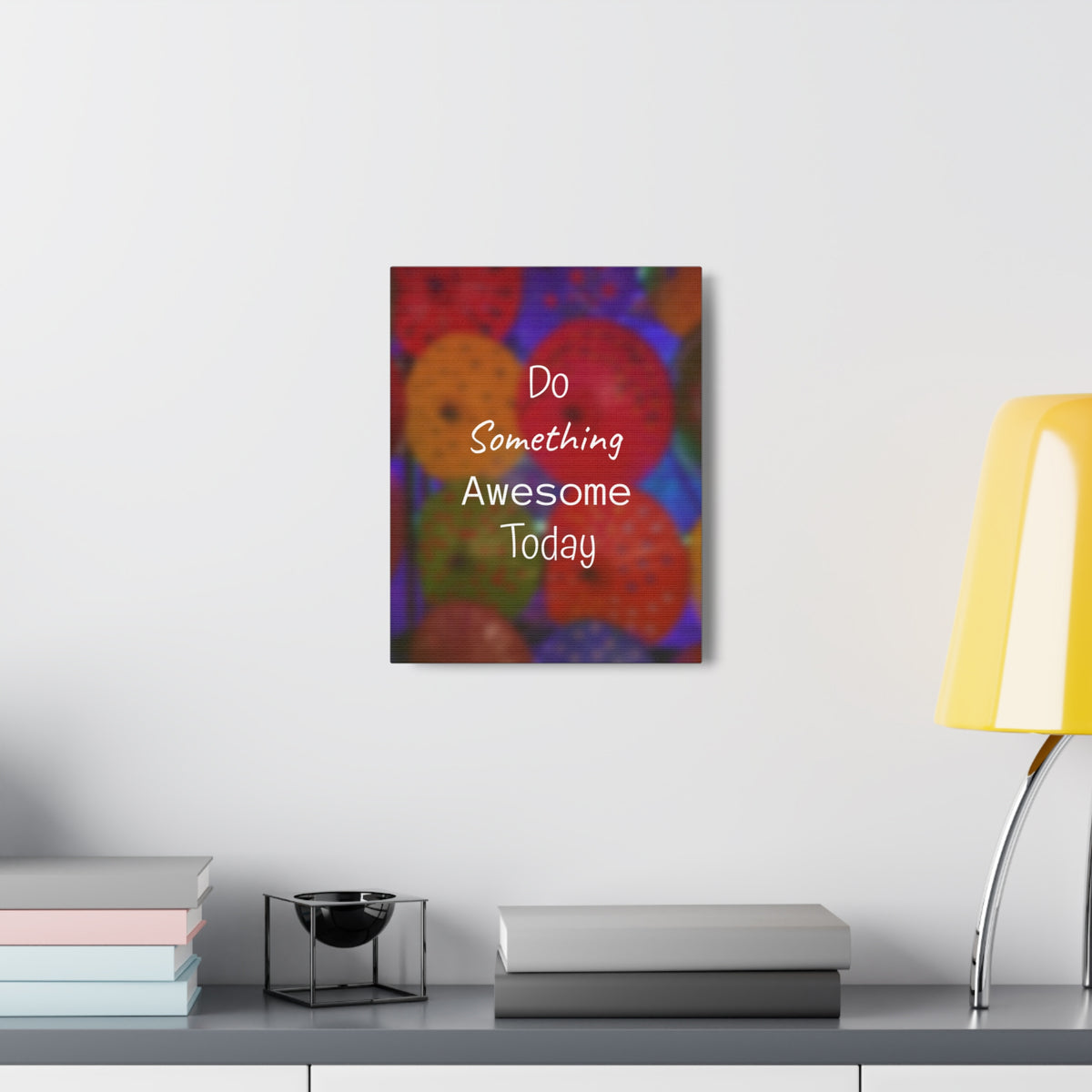 Inspirational Quote Canvas Do Something Awesome Today Motivational Print Ready to Hang Artwork-Express Your Love Gifts