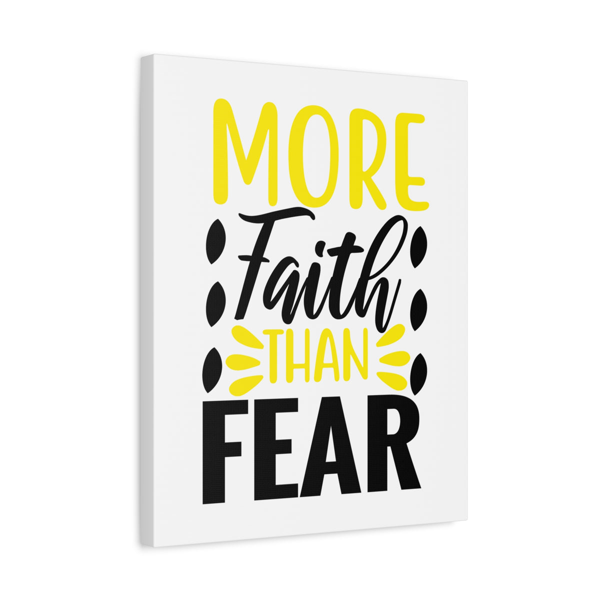 Scripture Canvas More Faith Than Psalm 34:4 Christian Wall Art Print Ready to Hang-Express Your Love Gifts
