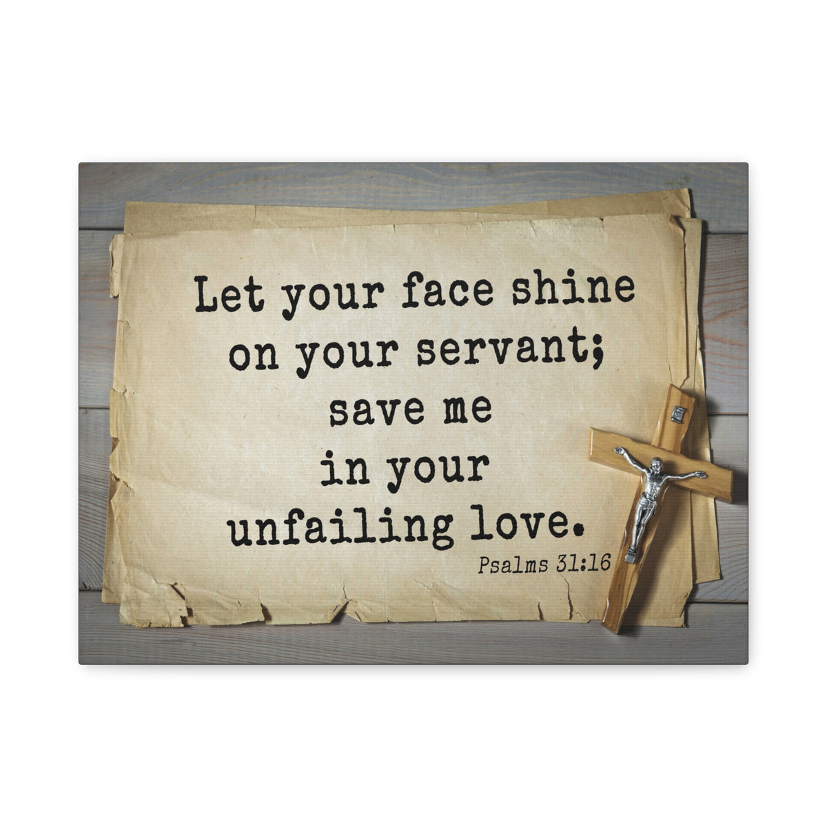 Scripture Walls Let Your Face Shine Psalm 31:16 Bible Verse Canvas Christian Wall Art Ready to Hang-Express Your Love Gifts