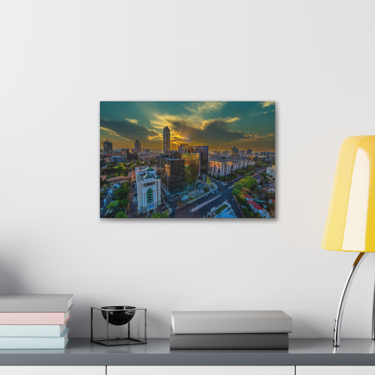 Johannesburg Daytime Skyline Canvas Artwork High-Quality Breathtaking Stunning Cityscape for Home Decor Ready to Hang-Express Your Love Gifts