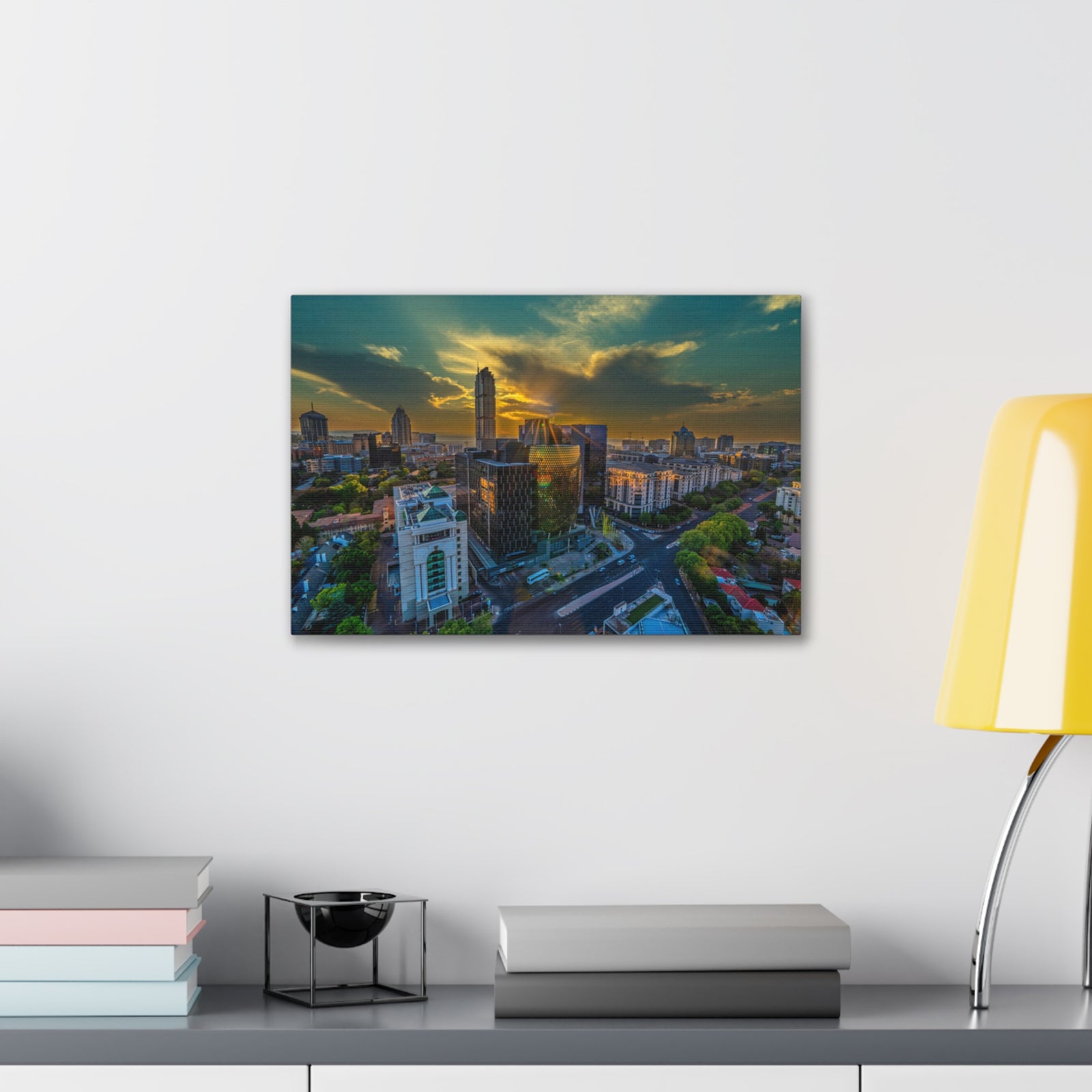 Johannesburg Daytime Skyline Canvas Artwork High-Quality Breathtaking Stunning Cityscape for Home Decor Ready to Hang-Express Your Love Gifts