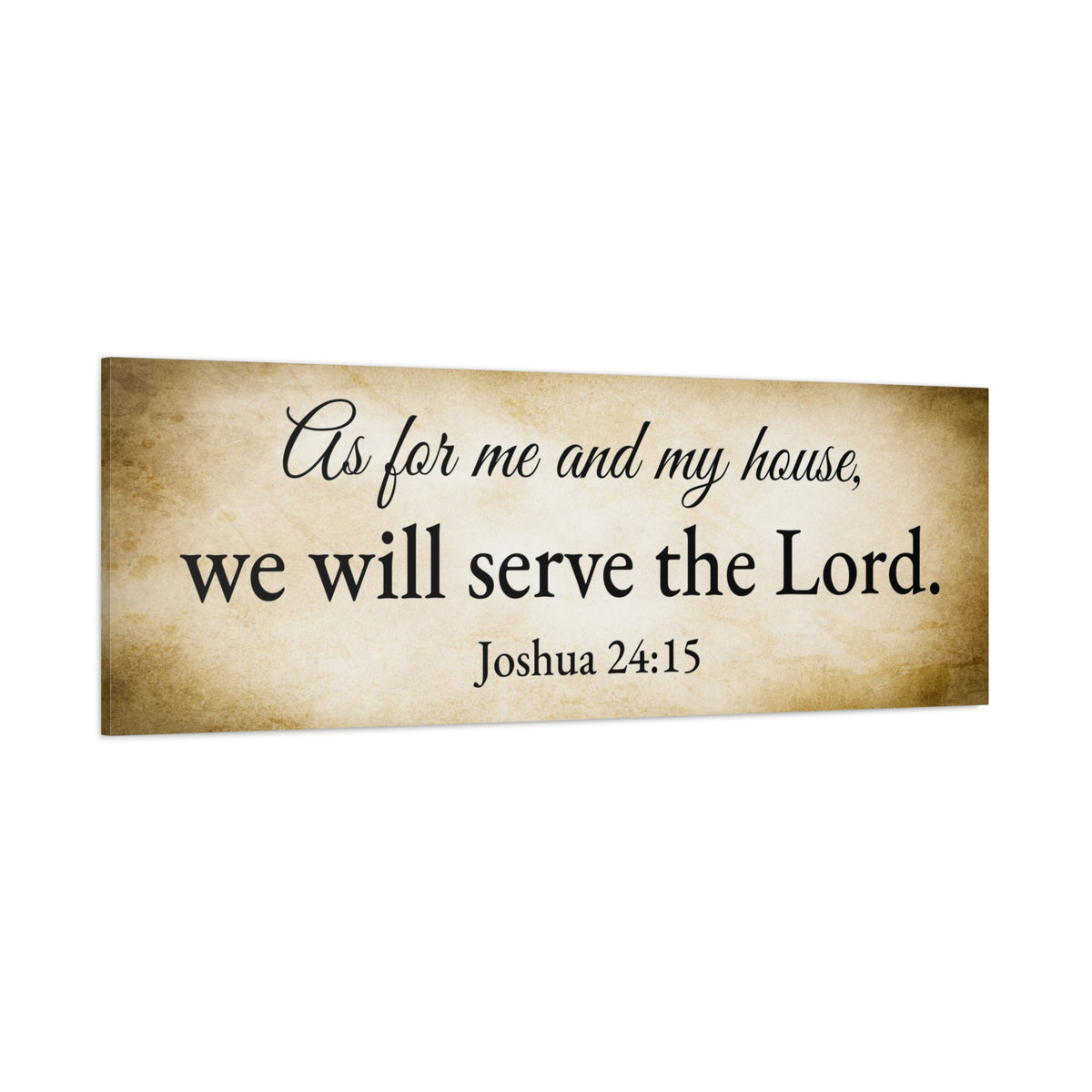 Scripture Walls Joshua 24:15 Gold Bible Verse Canvas Christian Wall Art Ready to Hang Unframed-Express Your Love Gifts