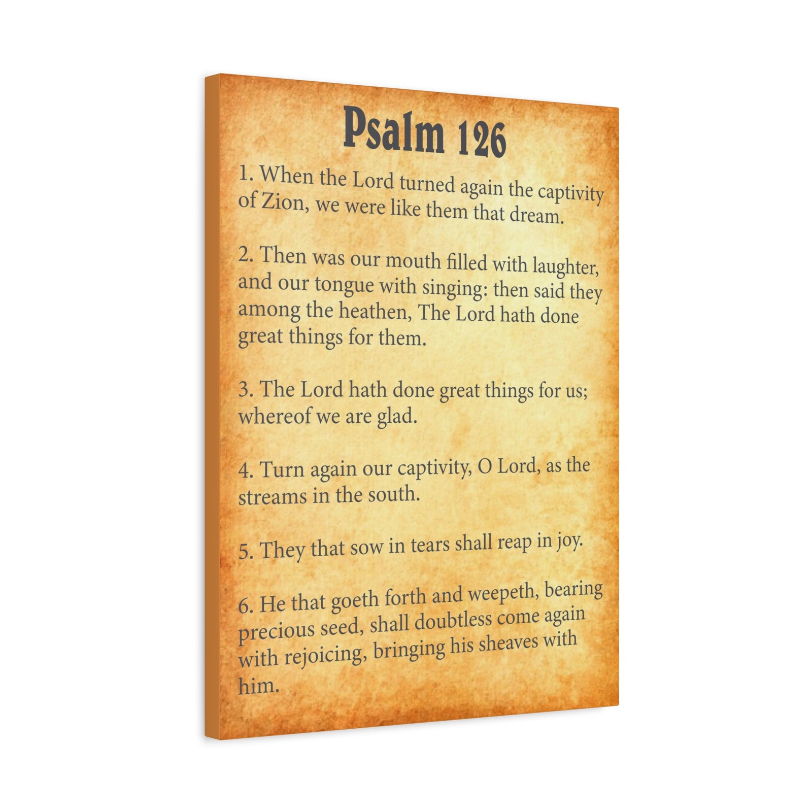 Scripture Walls Psalm 126 Gold Bible Chapter Canvas Christian Wall Art Ready to Hang-Express Your Love Gifts