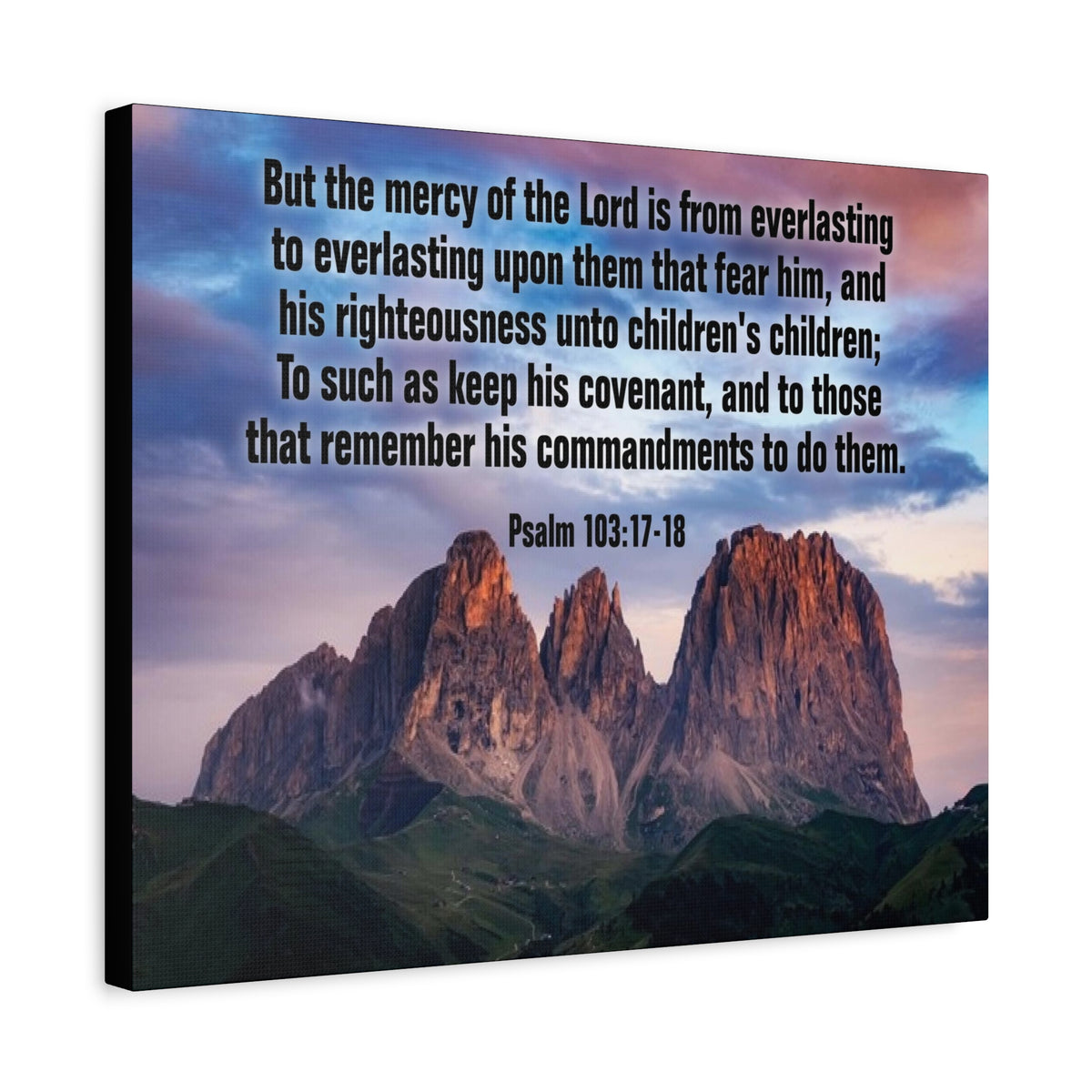 Bible Verse Canvas The Mercy of The Lord Psalm 118:24 Christian Home Decor Scripture Art-Express Your Love Gifts