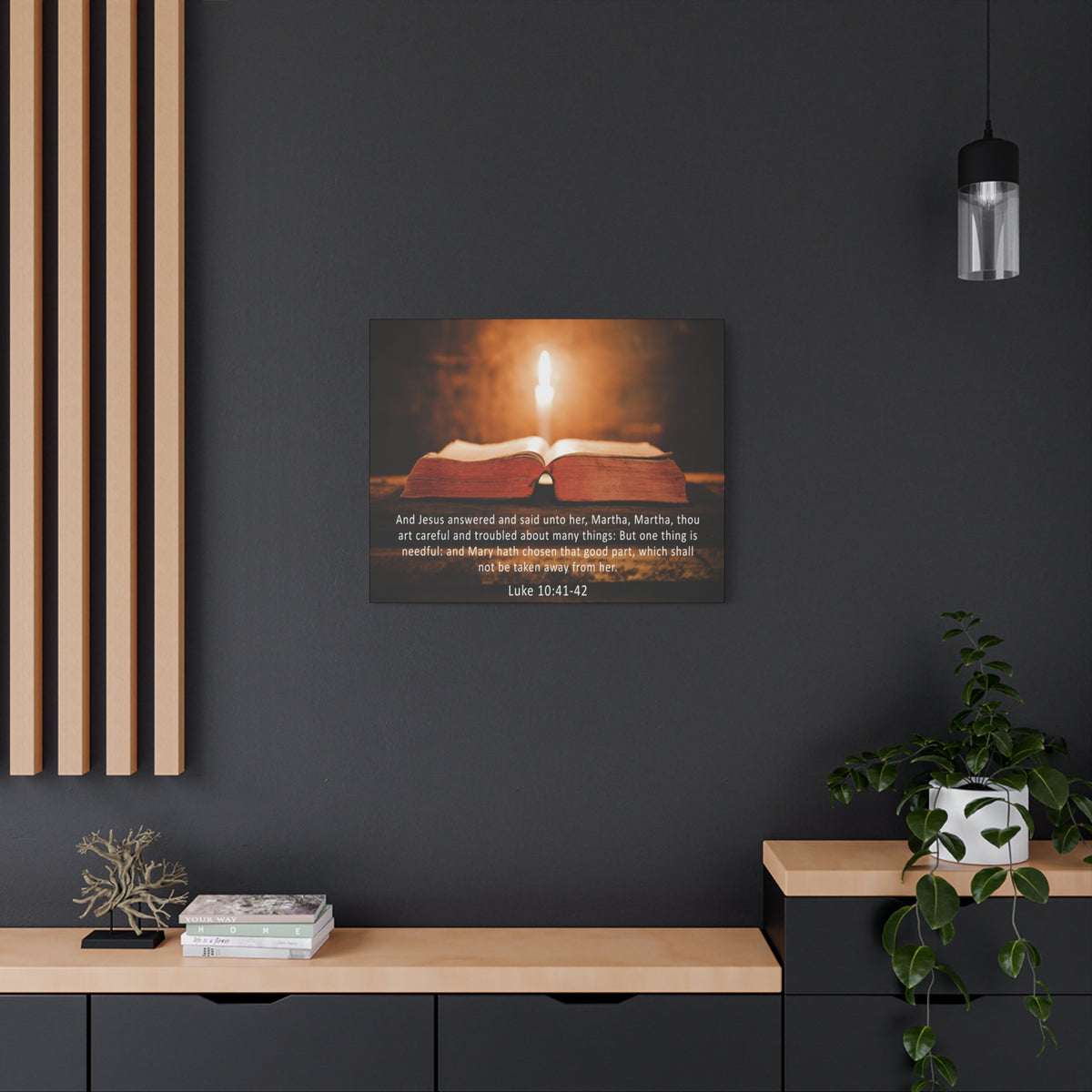Scripture Walls Luke 10:41-42 Christian Wall Art Print Ready to Hang Unframed-Express Your Love Gifts