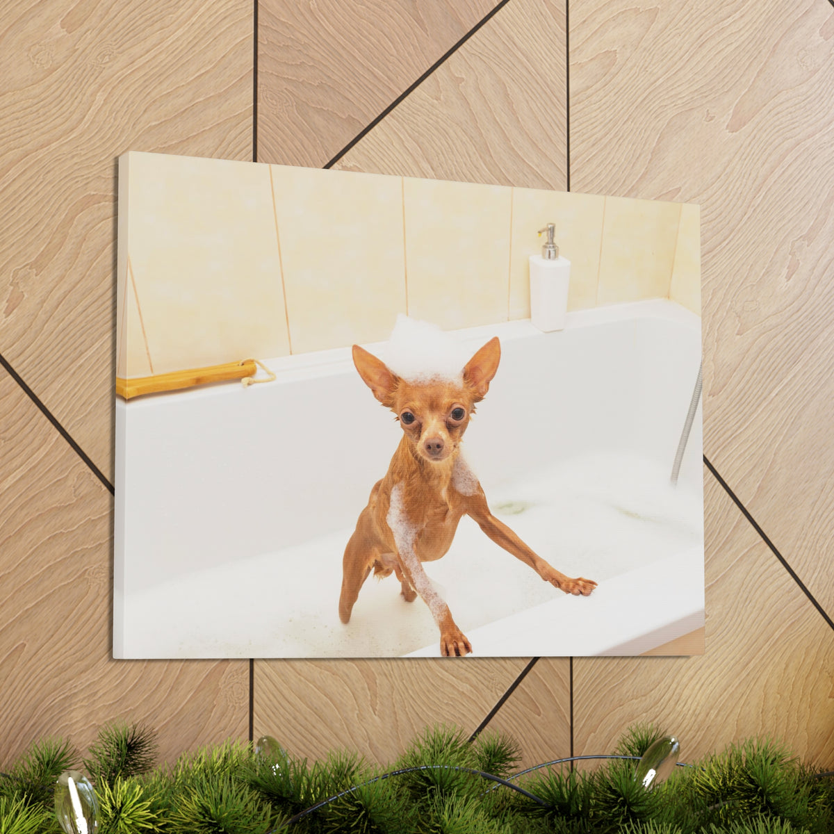 Cute Russkiy Toy Bath Canvas Wall Art for Home Decor Ready-to-Hang-Express Your Love Gifts