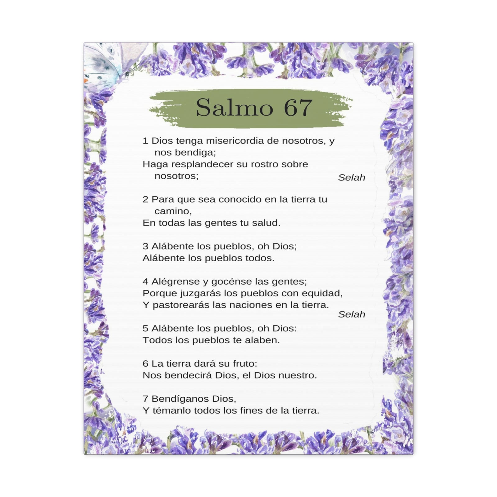 Salmo 67 Impresión De Arte Cristiano en la Pared Lista Para Colgar-Express Your Love Gifts