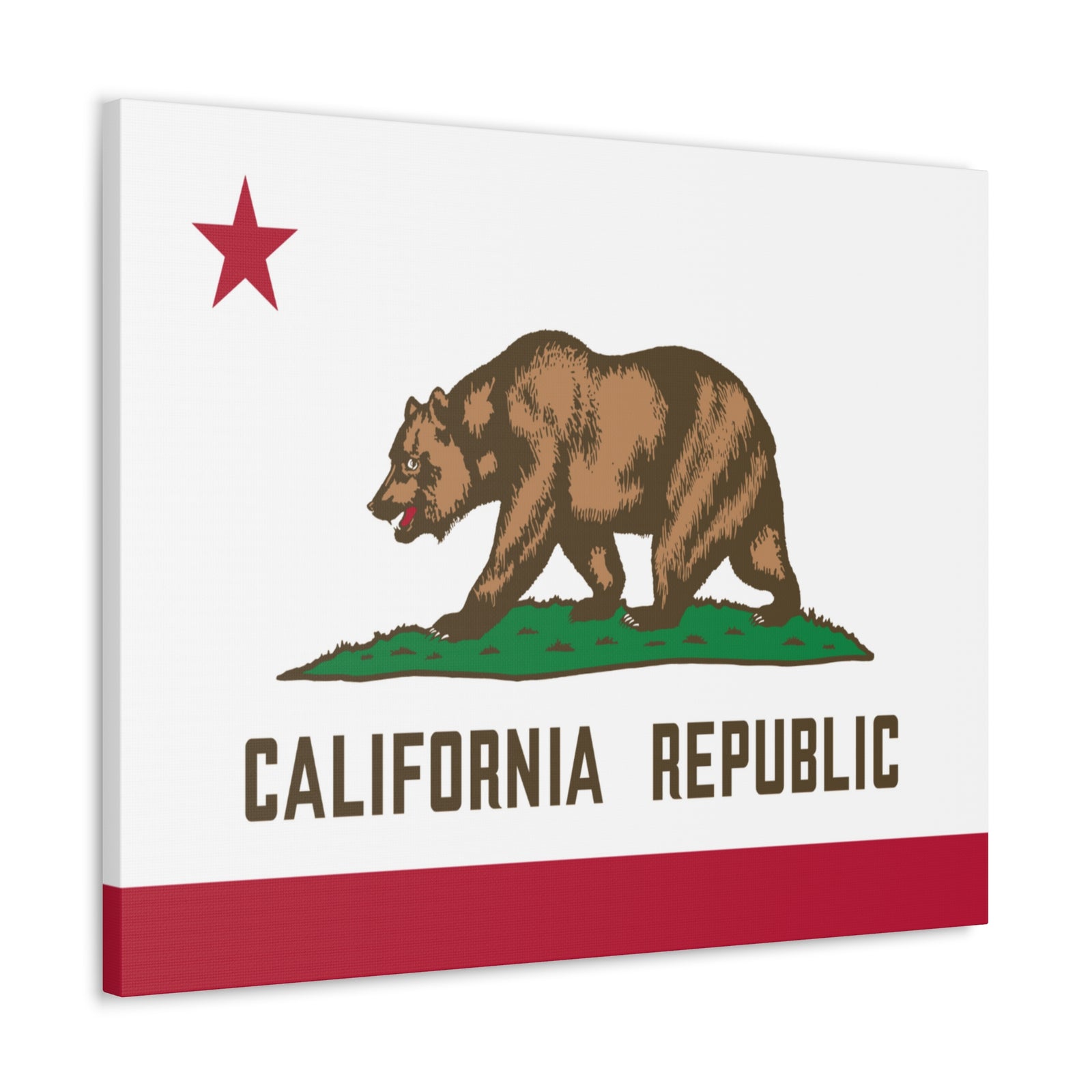California State Flag Canvas Vibrant Wall Art Unframed Home Decor-Express Your Love Gifts