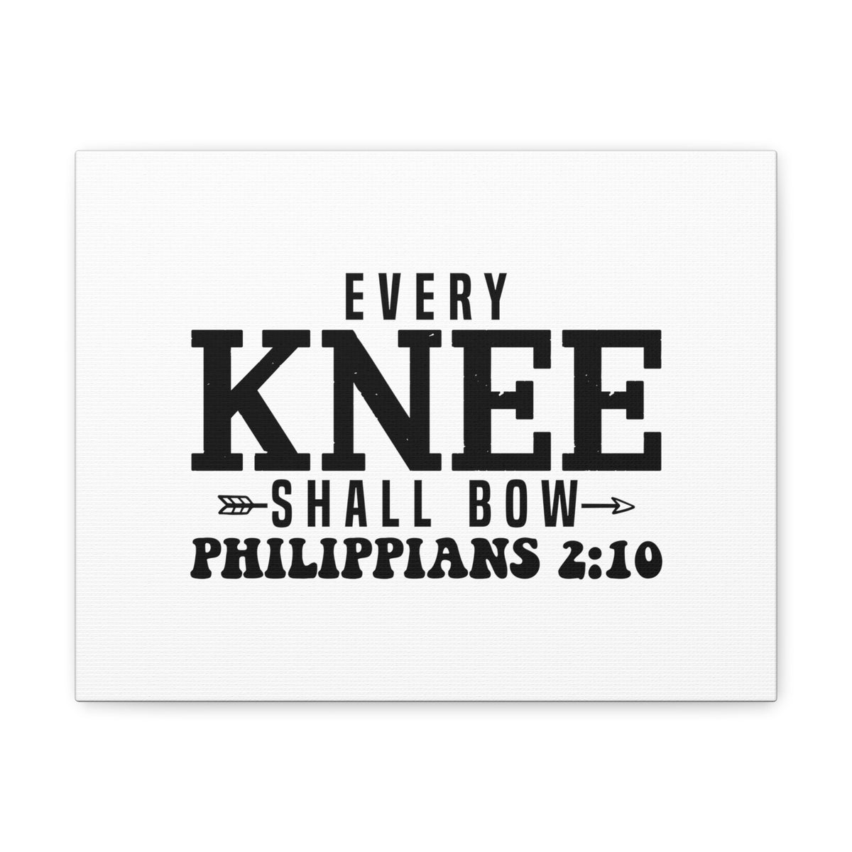 Scripture Walls Philippians 2:10 Every Knee Shall Bow Bible Verse Canvas Christian Wall Art Ready to Hang Unframed-Express Your Love Gifts