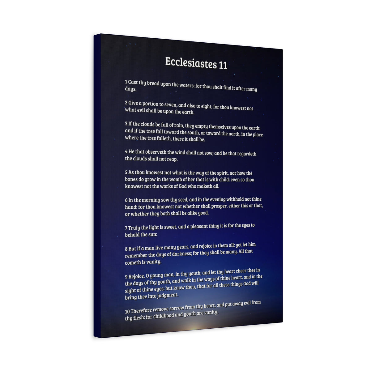 Scripture Walls Charity Ecclesiastes 11 Bible Verse Canvas Christian Wall Art Ready to Hang-Express Your Love Gifts