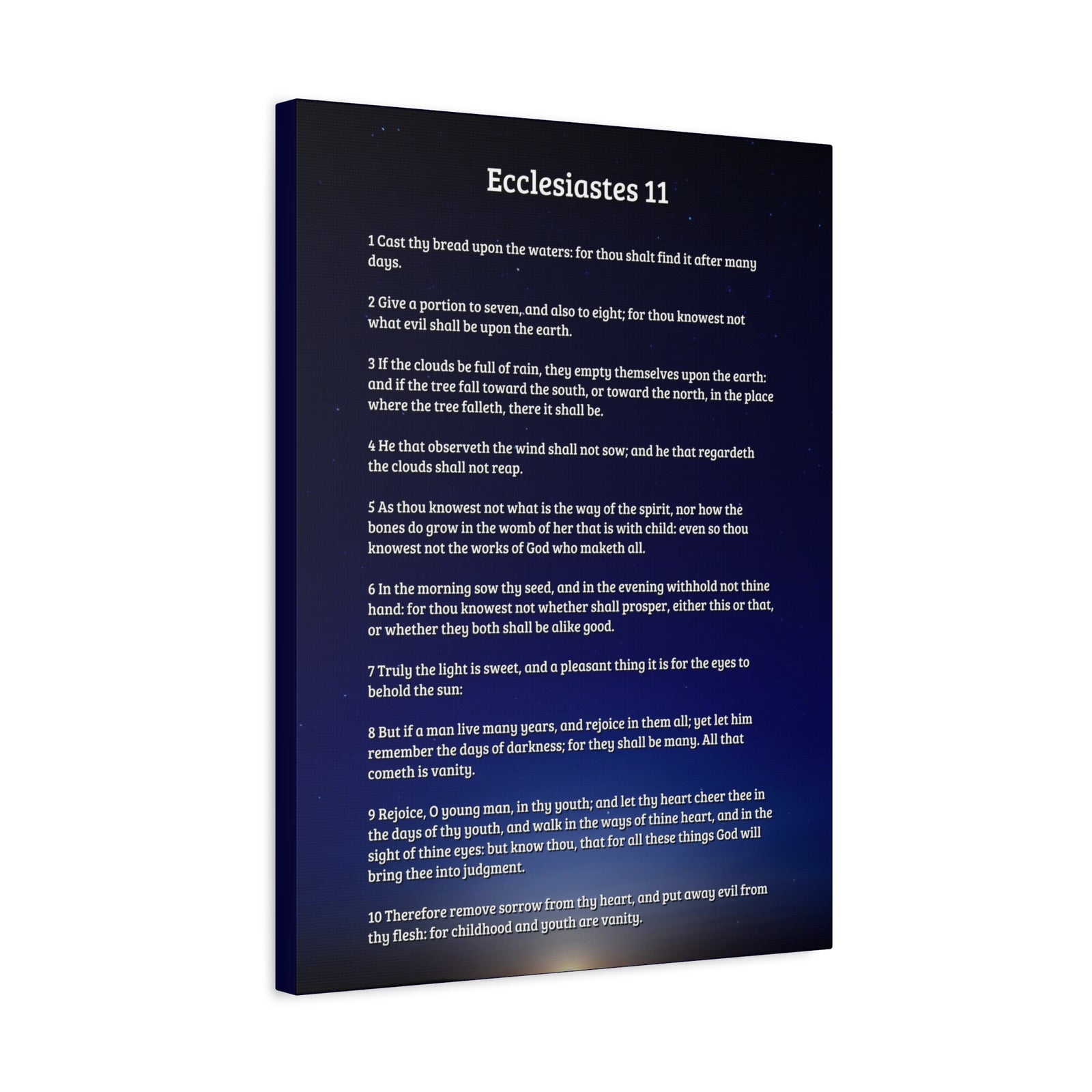 Scripture Walls Charity Ecclesiastes 11 Bible Verse Canvas Christian Wall Art Ready to Hang-Express Your Love Gifts