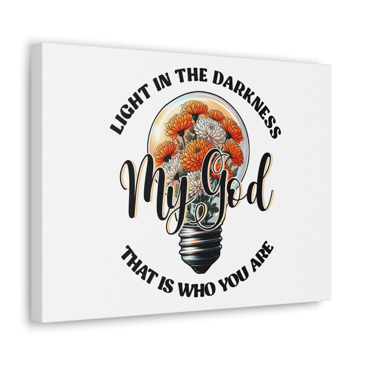 Scripture Walls Light in the Darkness Bible Verse Canvas Christian Wall Art Ready to Hang Unframed-Express Your Love Gifts