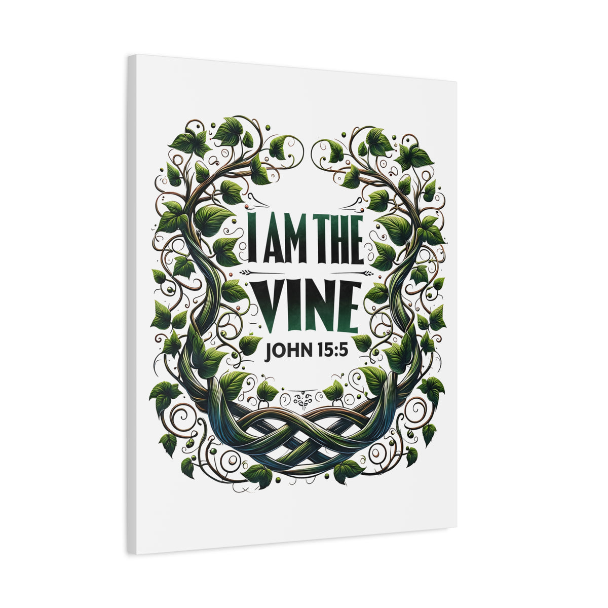 Scripture Walls John 15:5 I Am the Vine Bible Verse Canvas Christian Wall Art Ready to Hang Unframed-Express Your Love Gifts